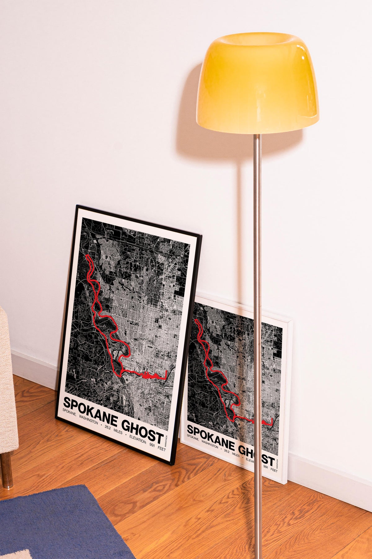 Spokane Ghost Marathon Poster - Grid Style