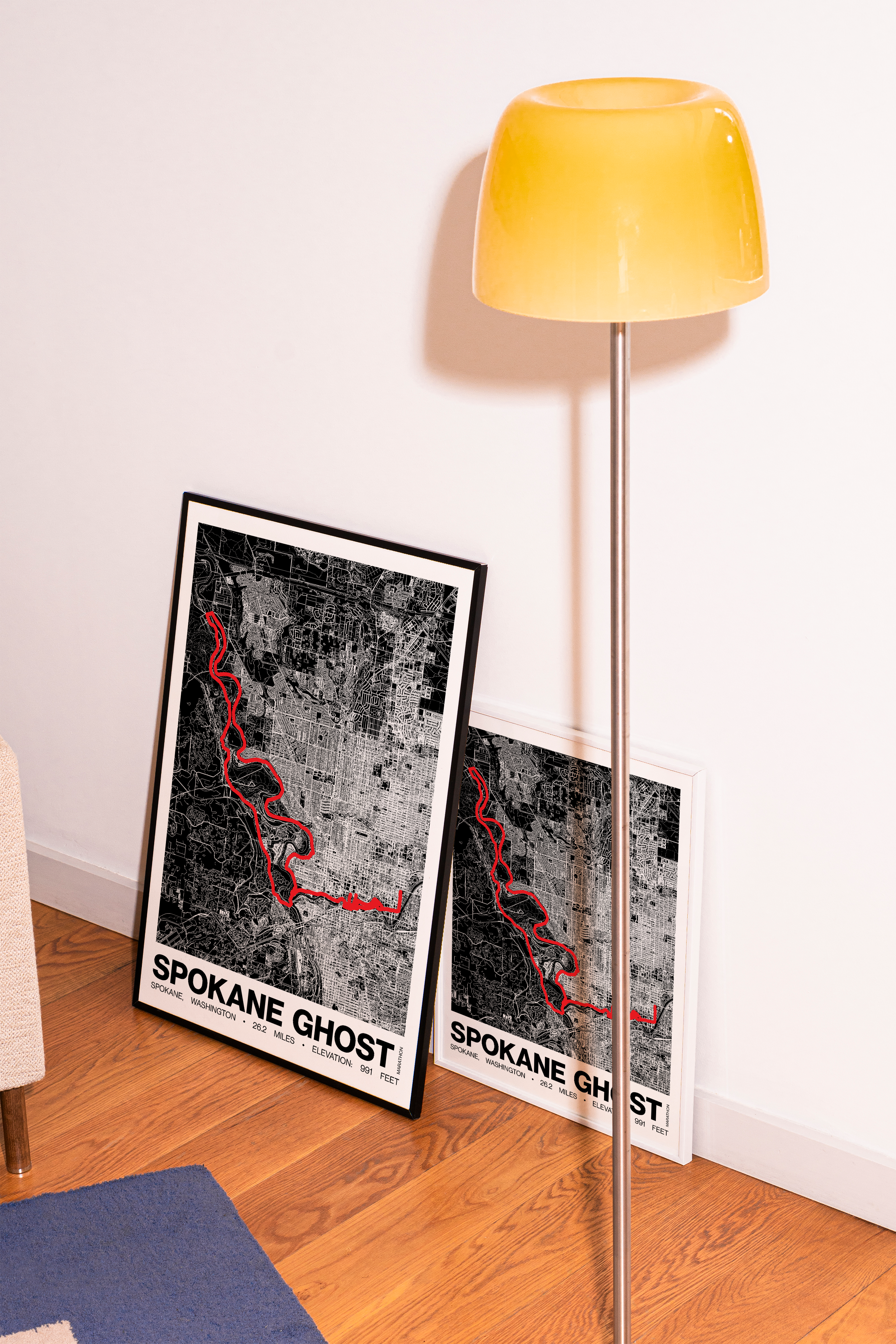 Spokane Ghost Marathon Poster - Grid Style