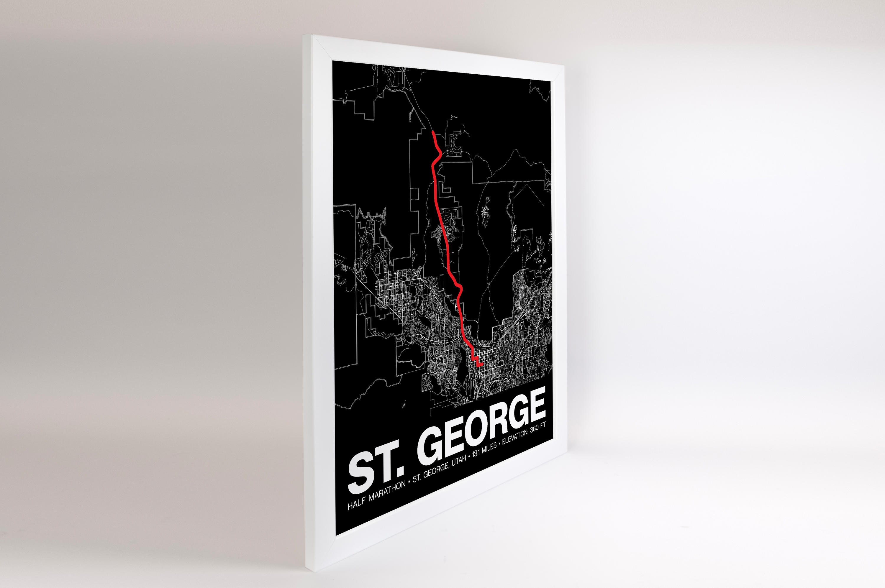 St. George Half Marathon Poster - Grid Style