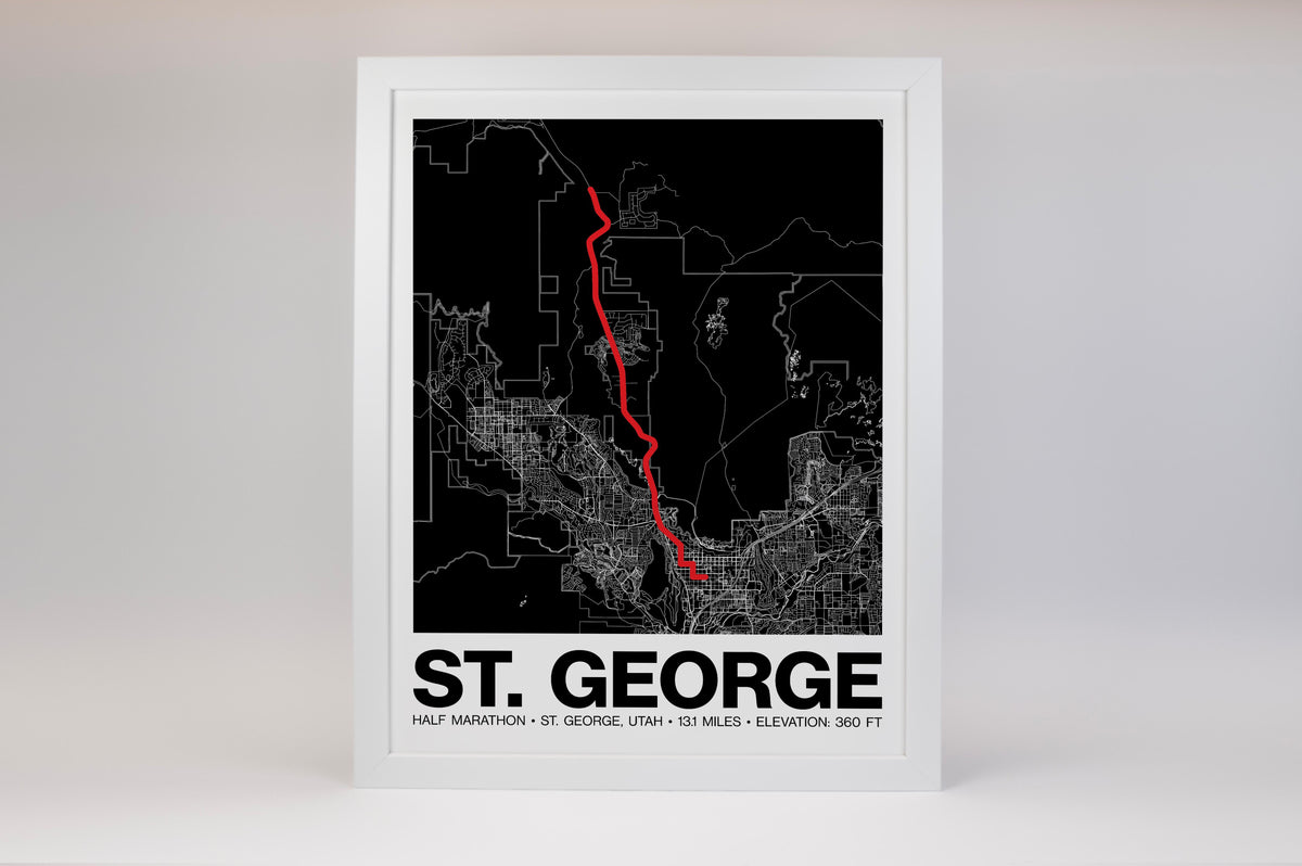 St. George Half Marathon Poster - Grid Style