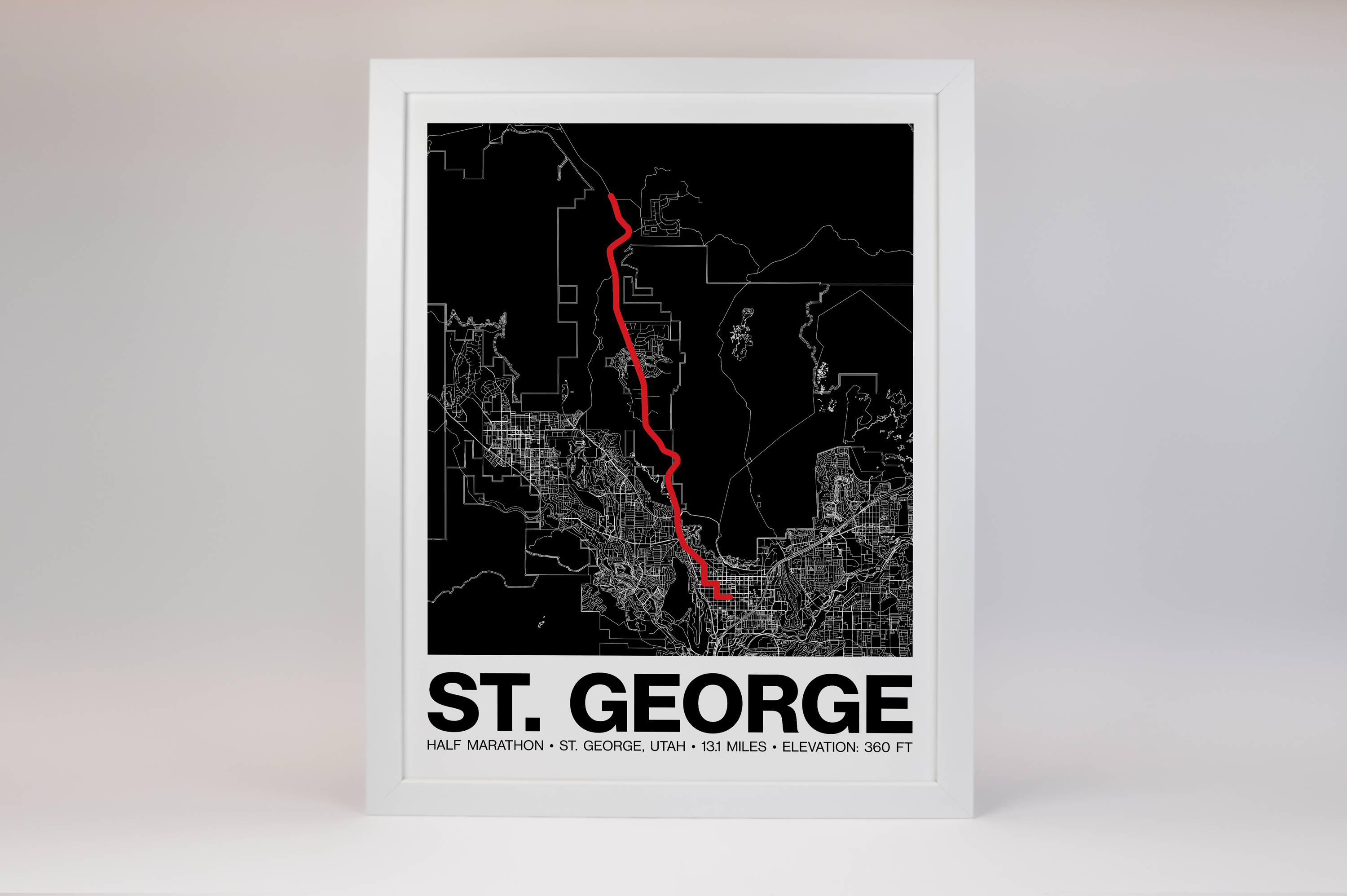 St. George Half Marathon Poster - Grid Style