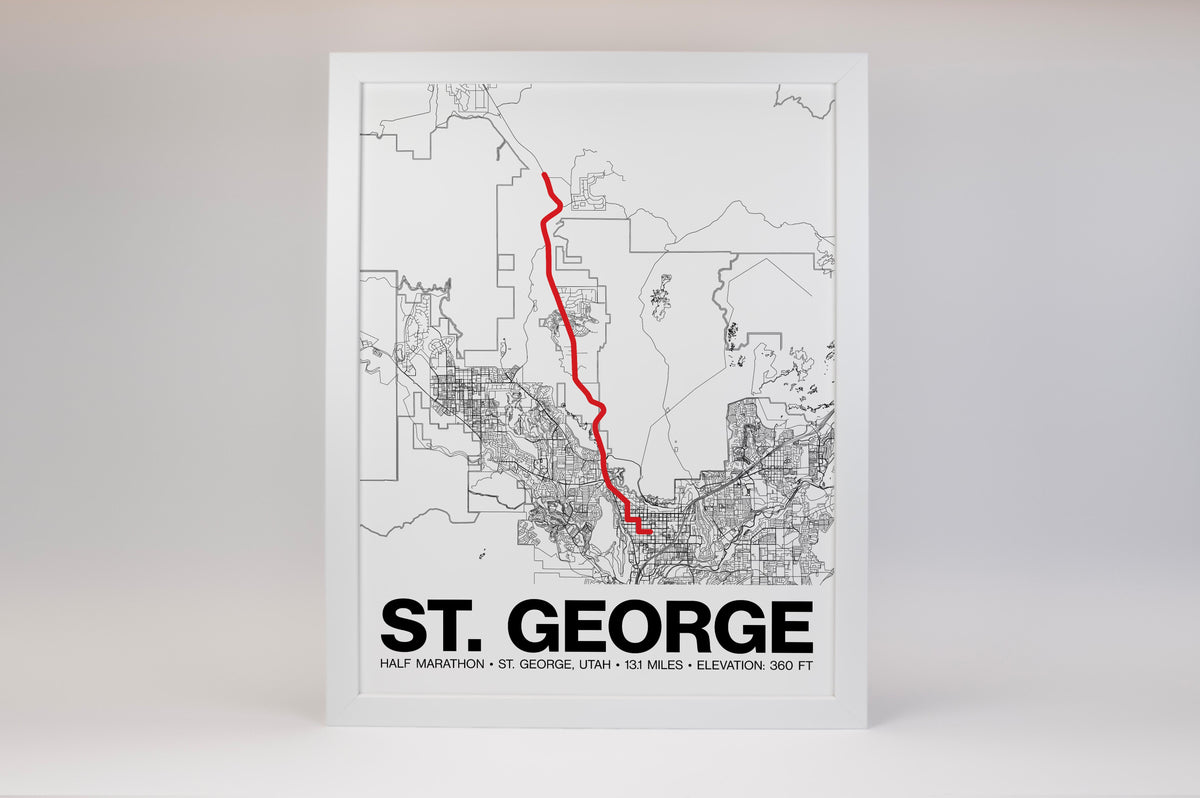 St. George Half Marathon Poster - Grid Style