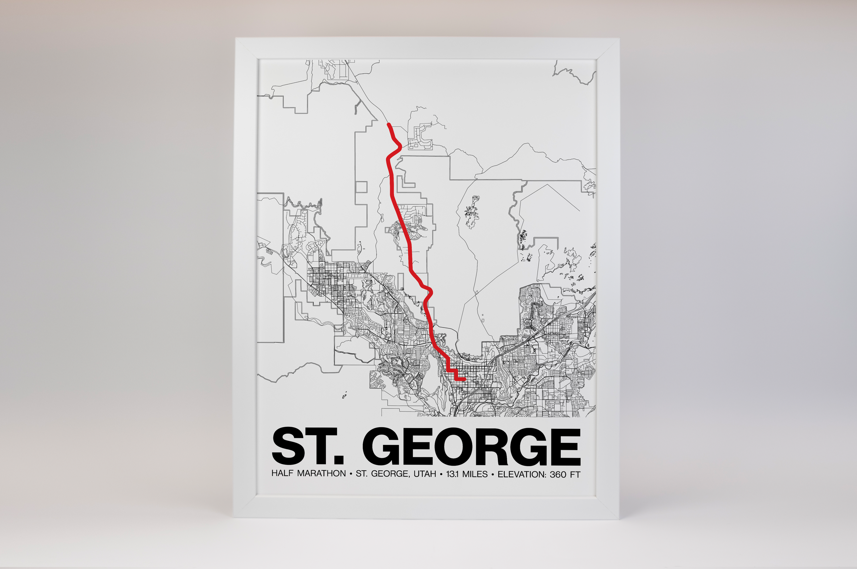 St. George Half Marathon Poster - Grid Style