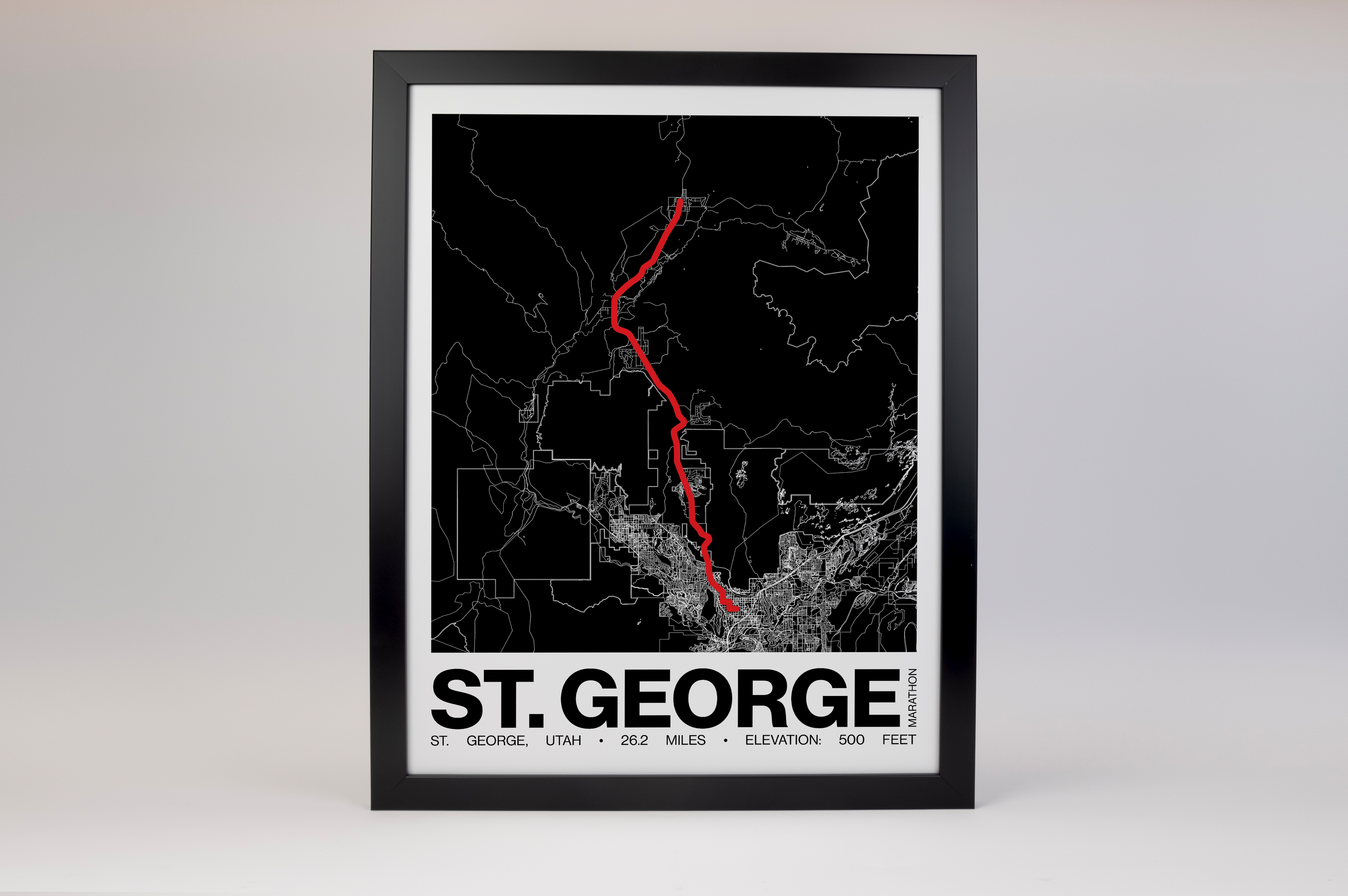 St. George Marathon Poster - Grid Style