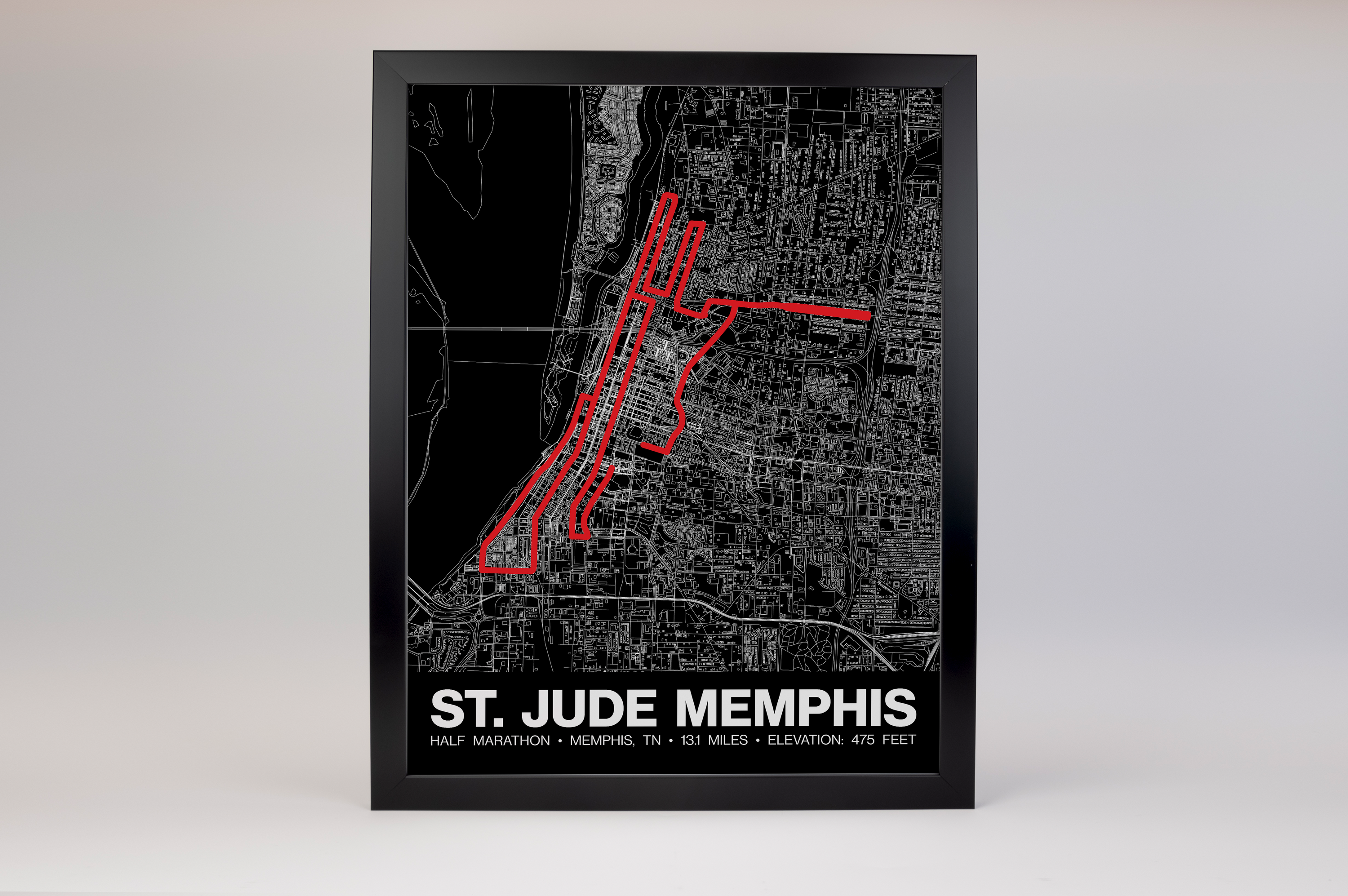 St. Jude Memphis Half Marathon Poster - Grid Style