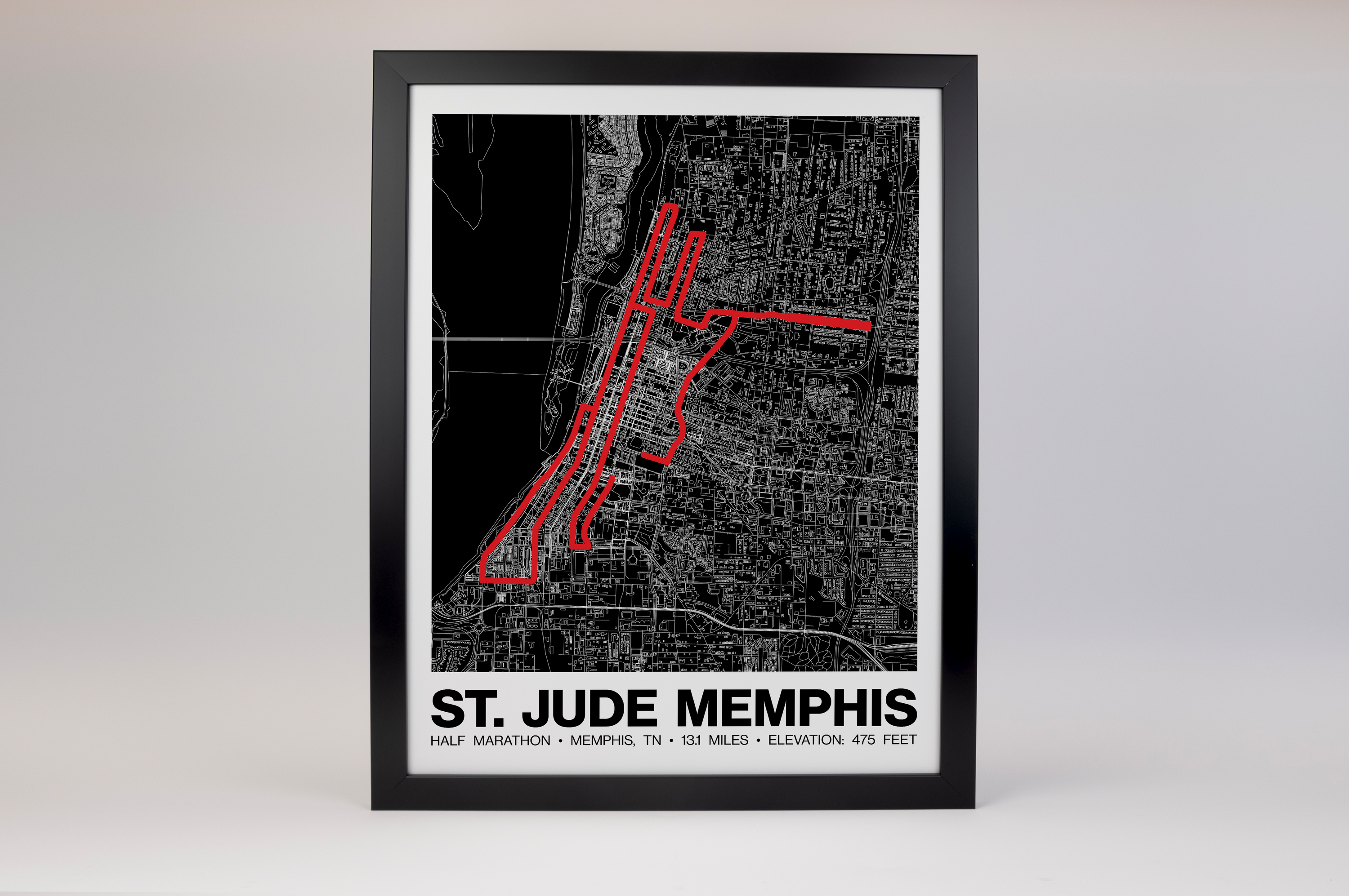 St. Jude Memphis Half Marathon Poster - Grid Style