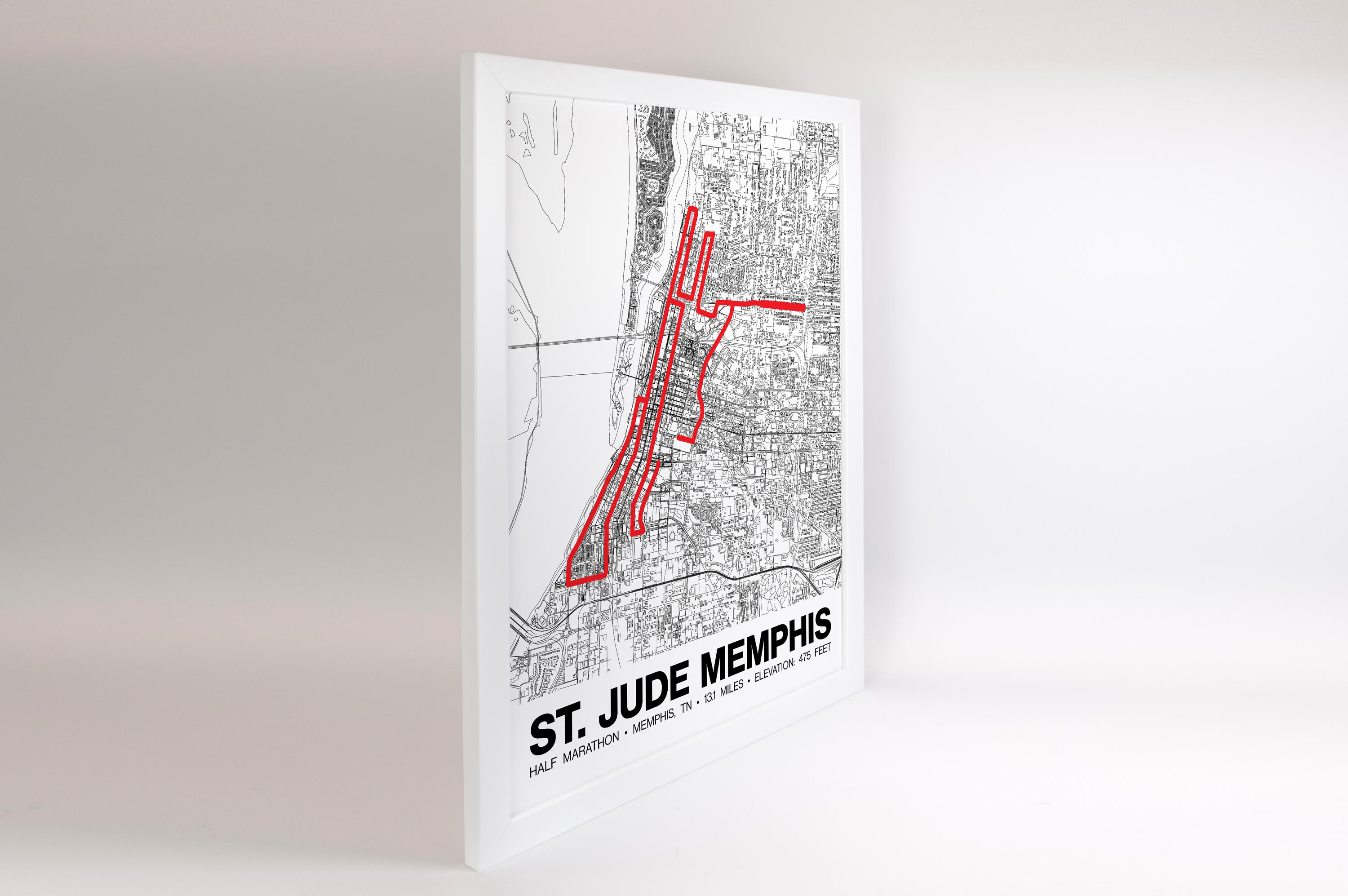 St. Jude Memphis Half Marathon Poster - Grid Style