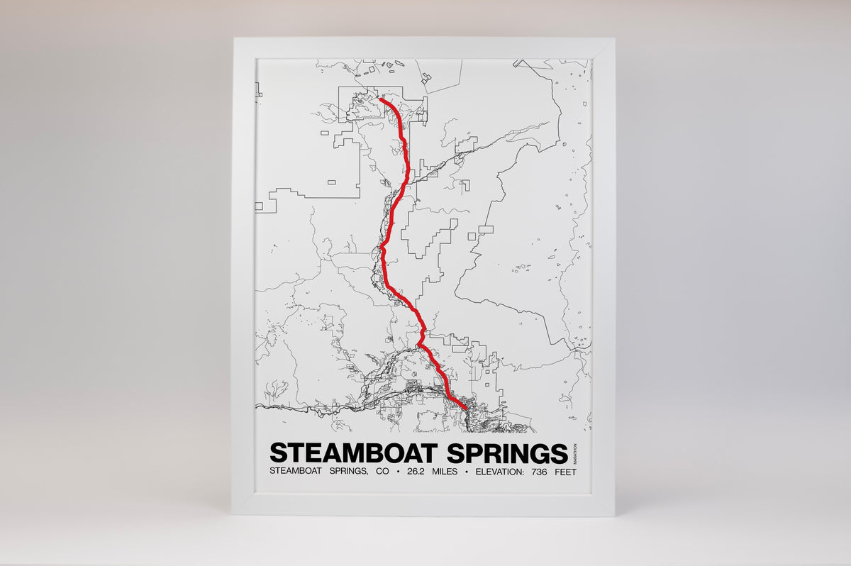 Steamboat Springs Marathon Poster - Grid Style
