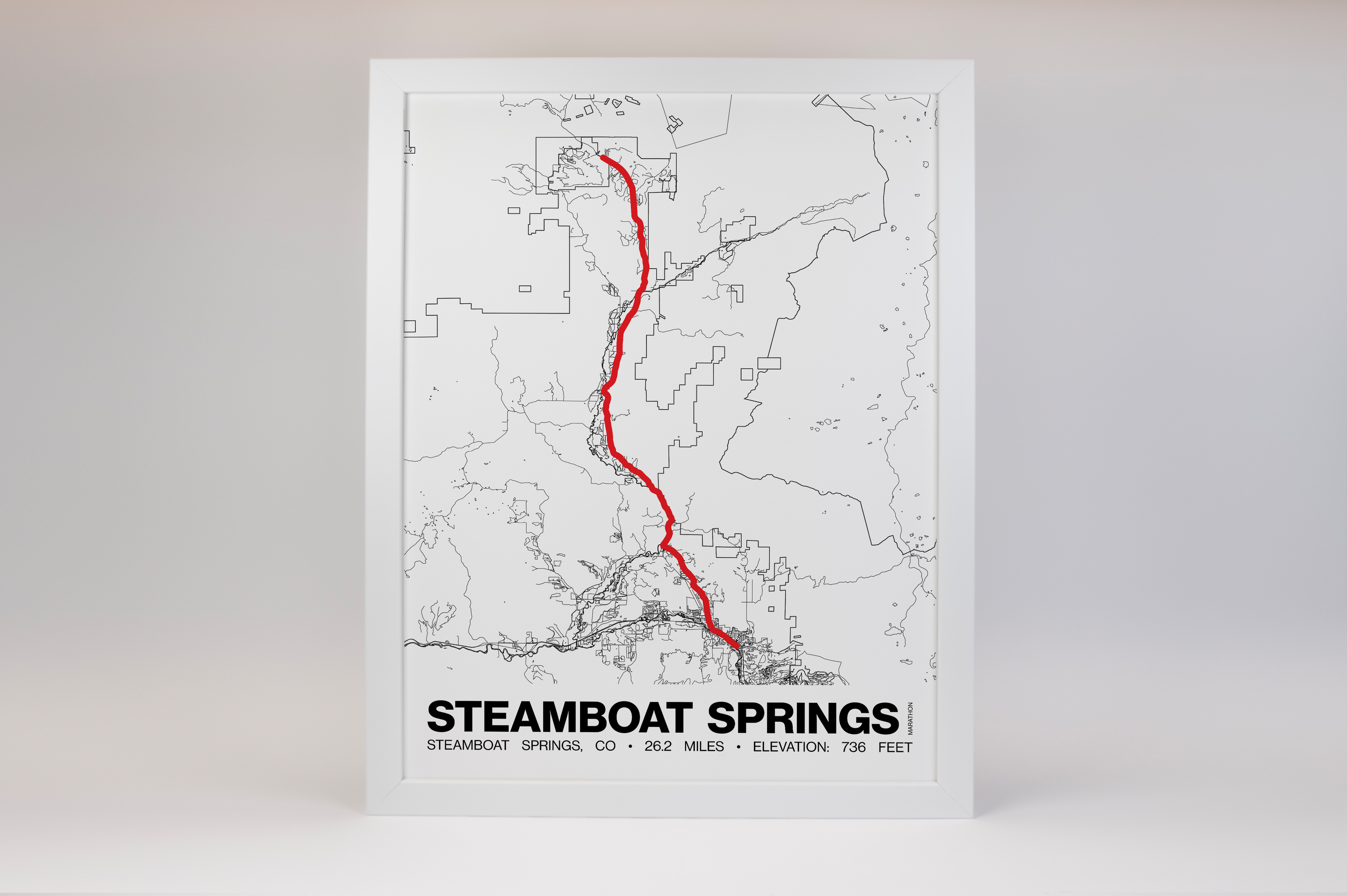Steamboat Springs Marathon Poster - Grid Style