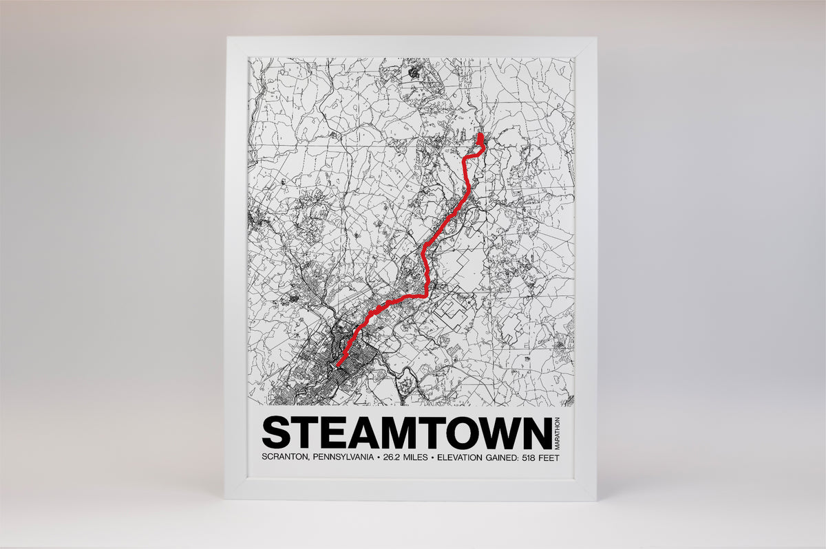 Steamtown Marathon Poster - Grid Style