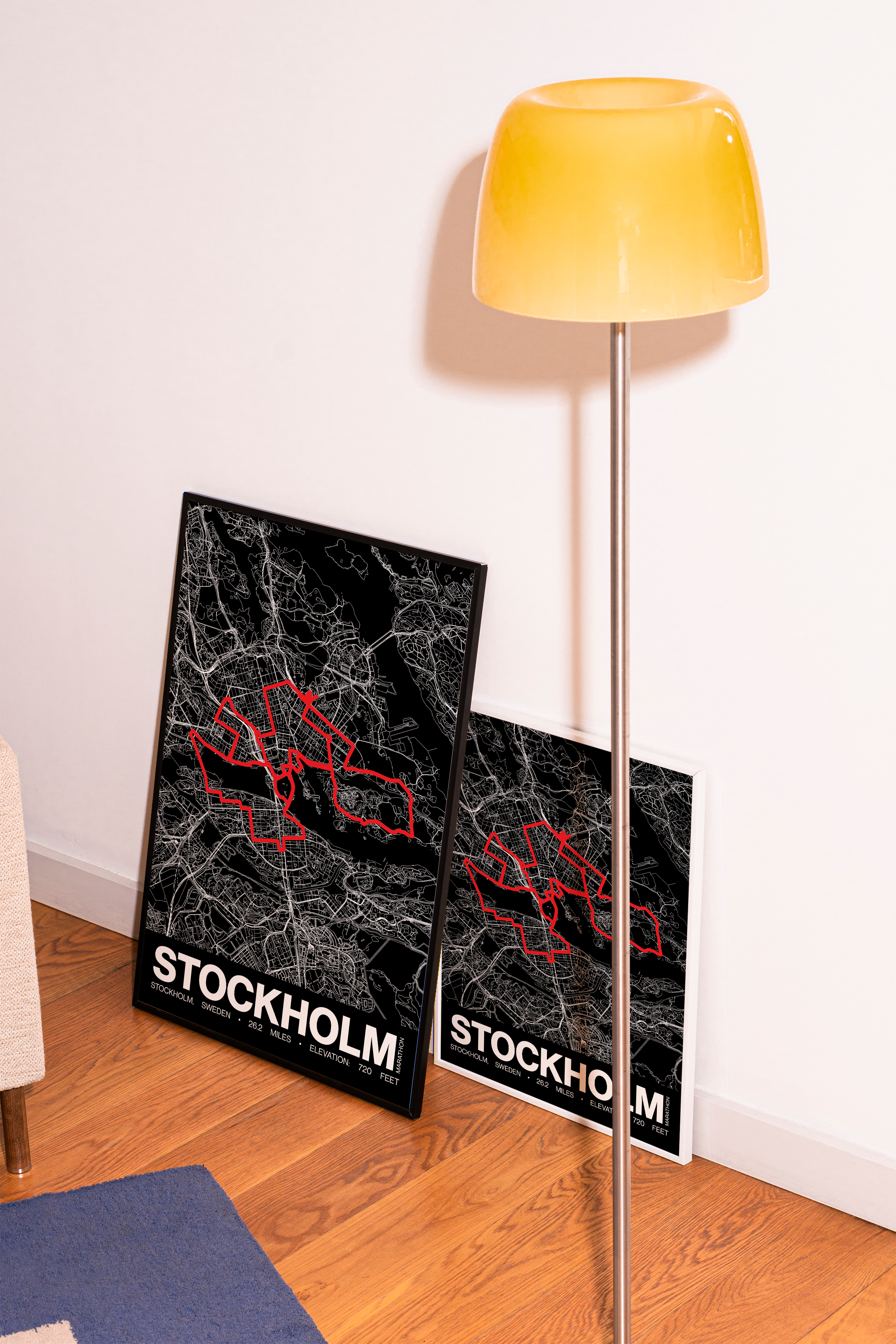 Stockholm Marathon Poster - Grid Style