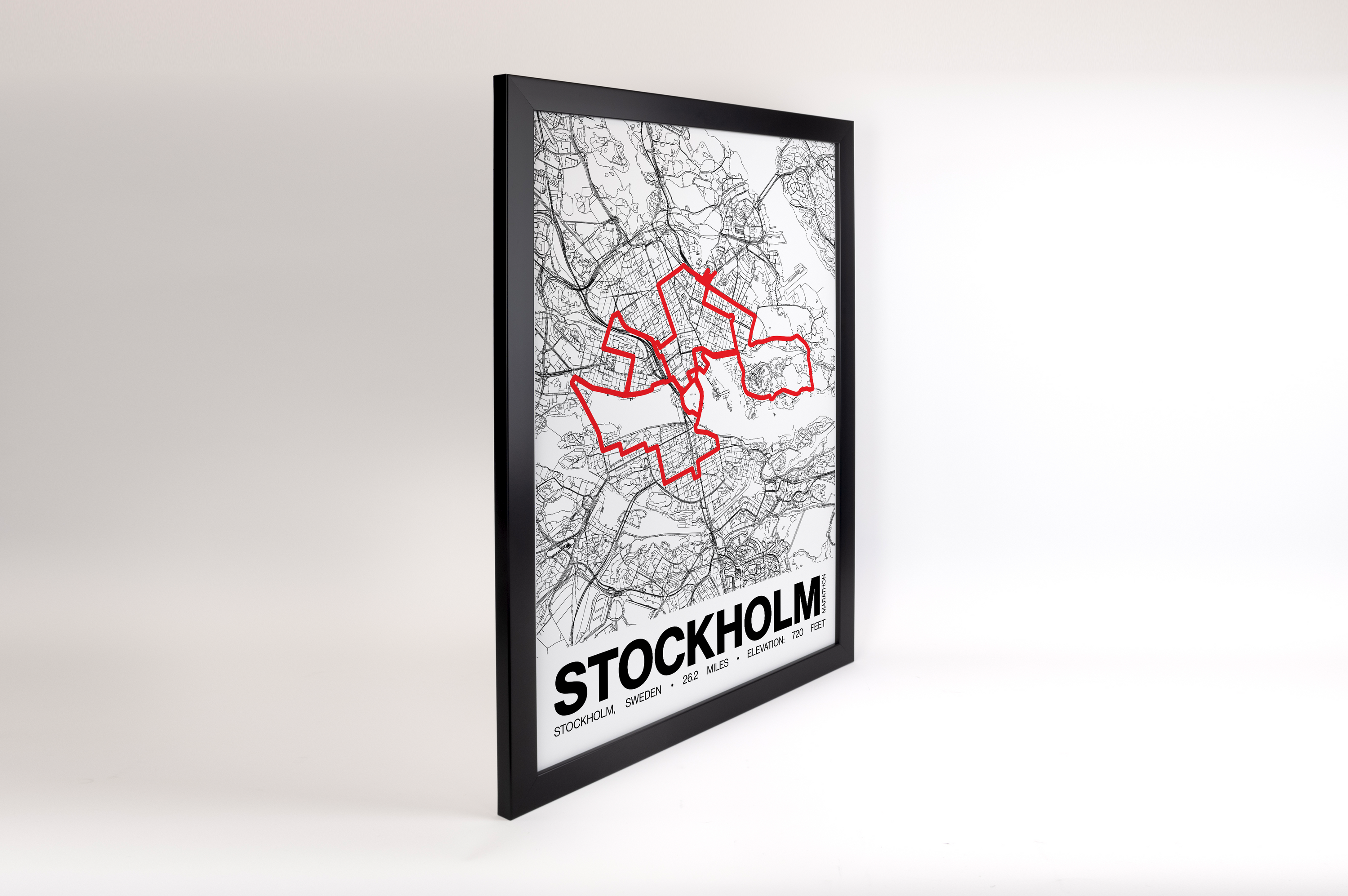 Stockholm Marathon Poster - Grid Style