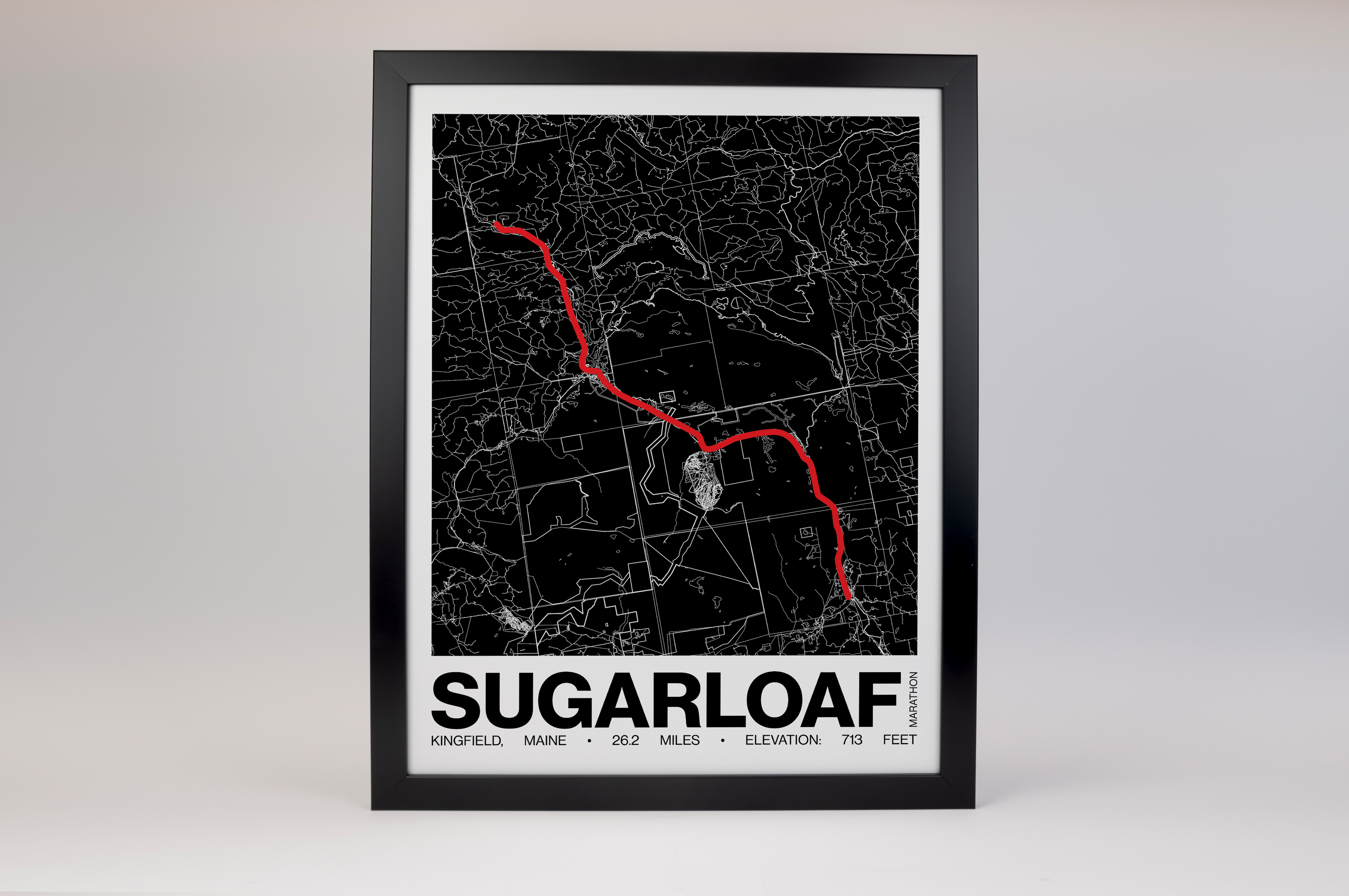 Sugarloaf Marathon Poster - Grid Style
