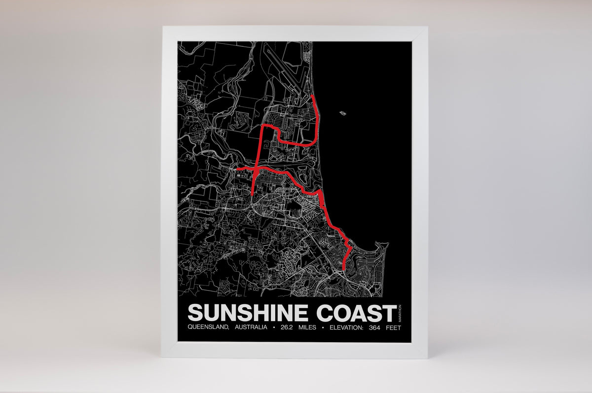 Sunshine Coast Marathon Poster - Grid Style