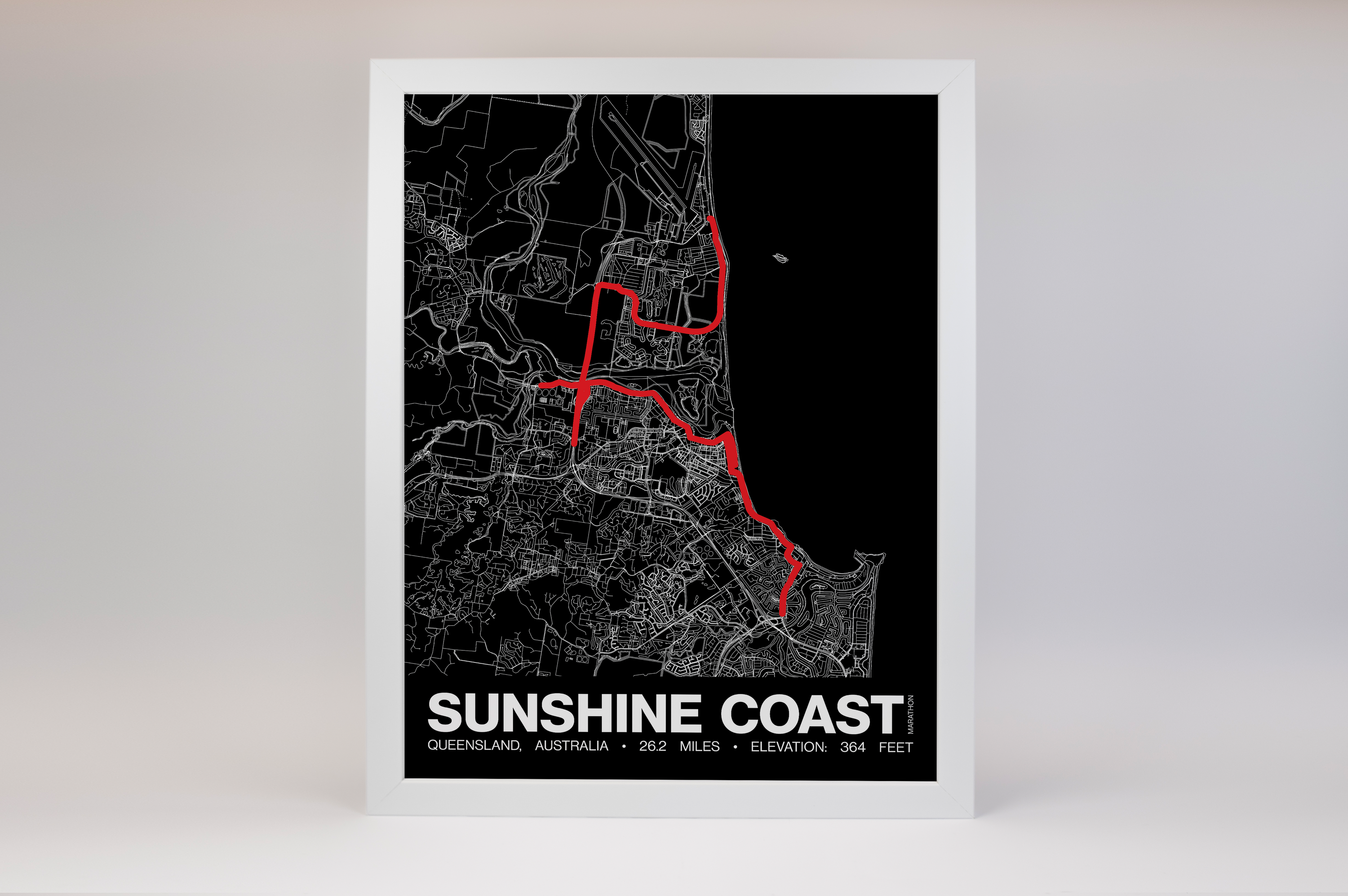 Sunshine Coast Marathon Poster - Grid Style