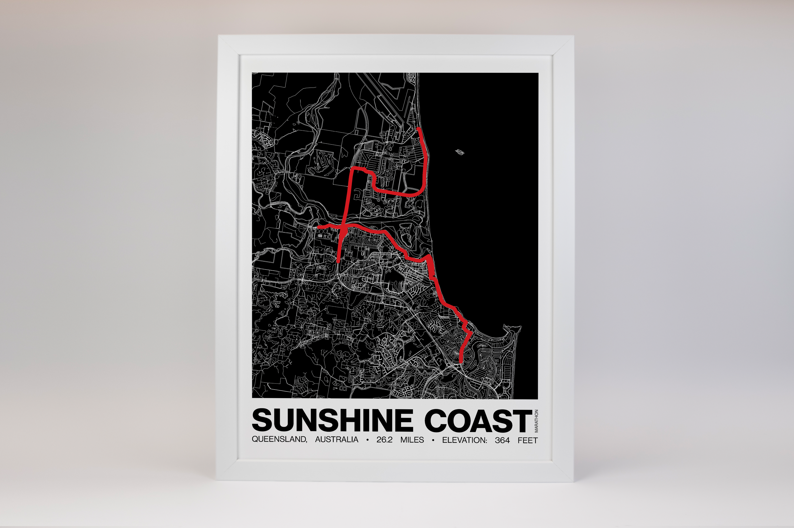 Sunshine Coast Marathon Poster - Grid Style