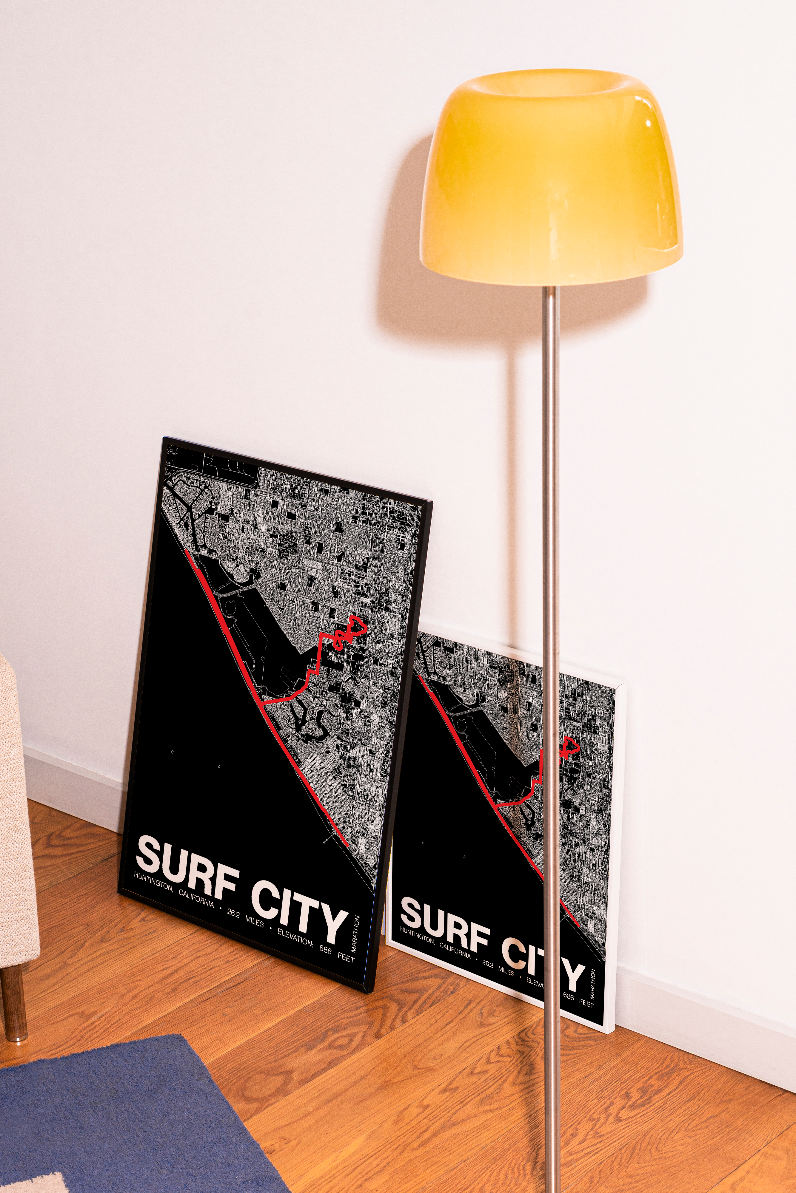 Surf City Marathon Poster - Grid Style