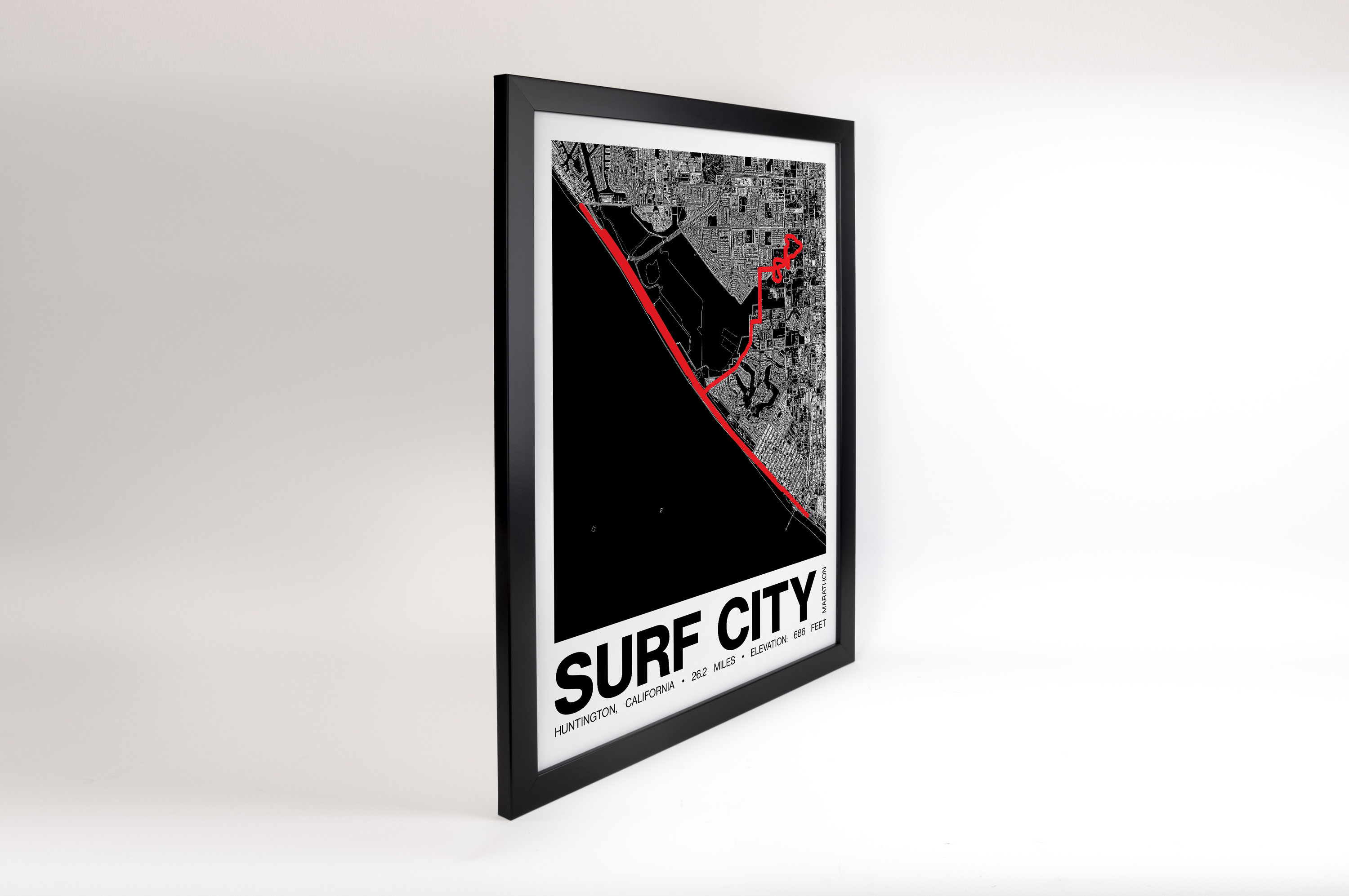 Surf City Marathon Poster - Grid Style