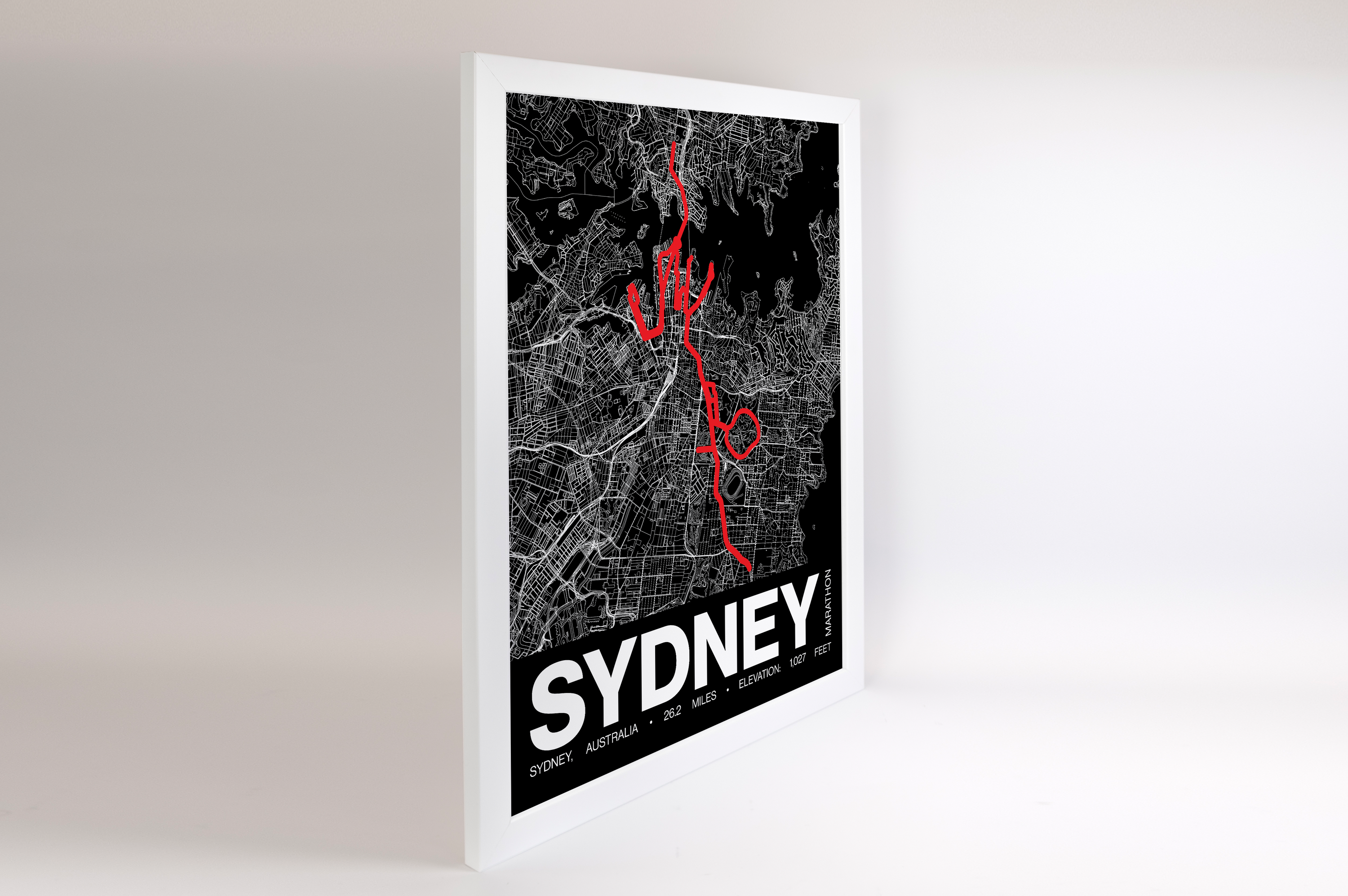 Sydney Marathon Poster - Grid Style