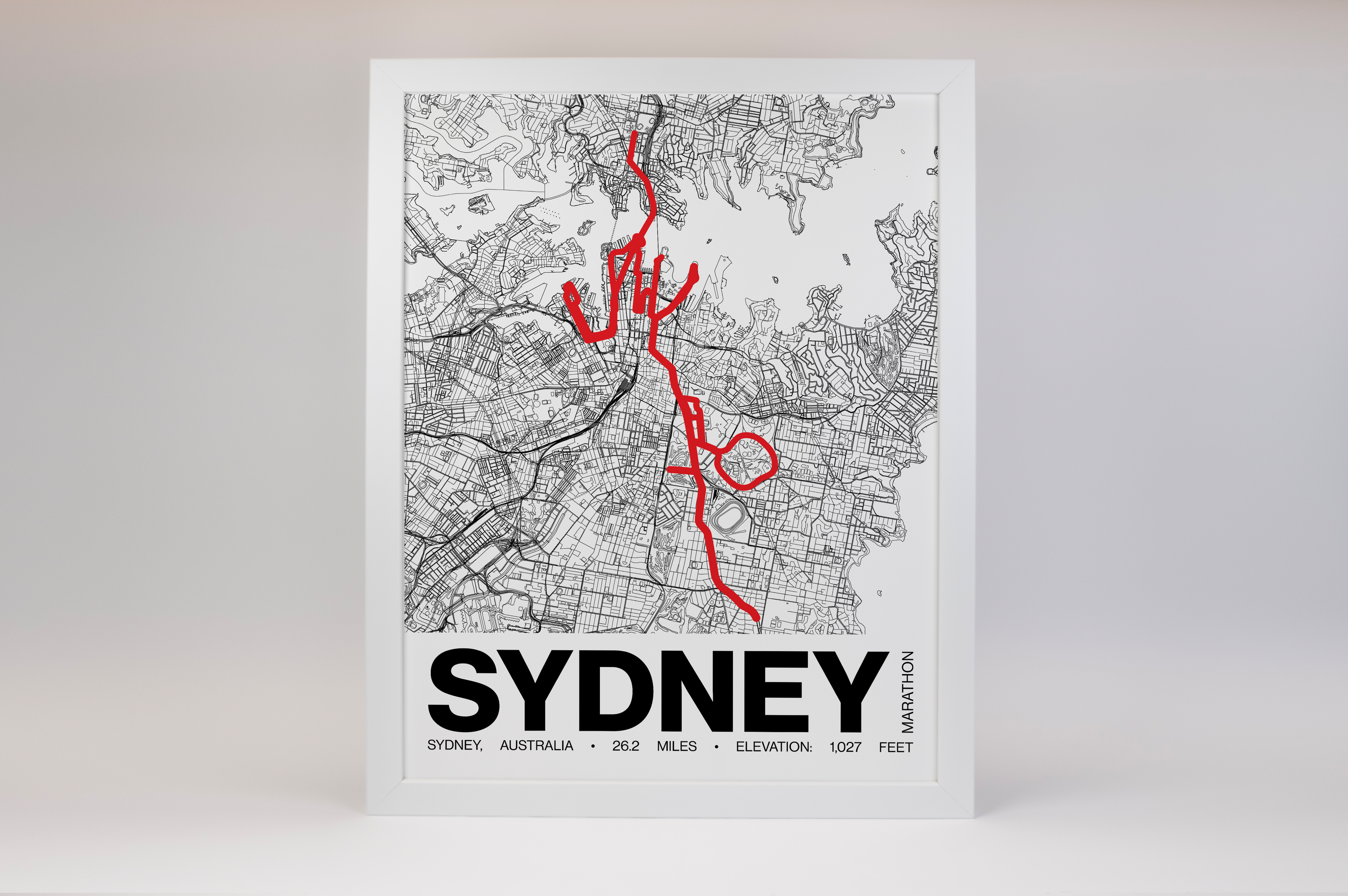 Sydney Marathon Poster - Grid Style