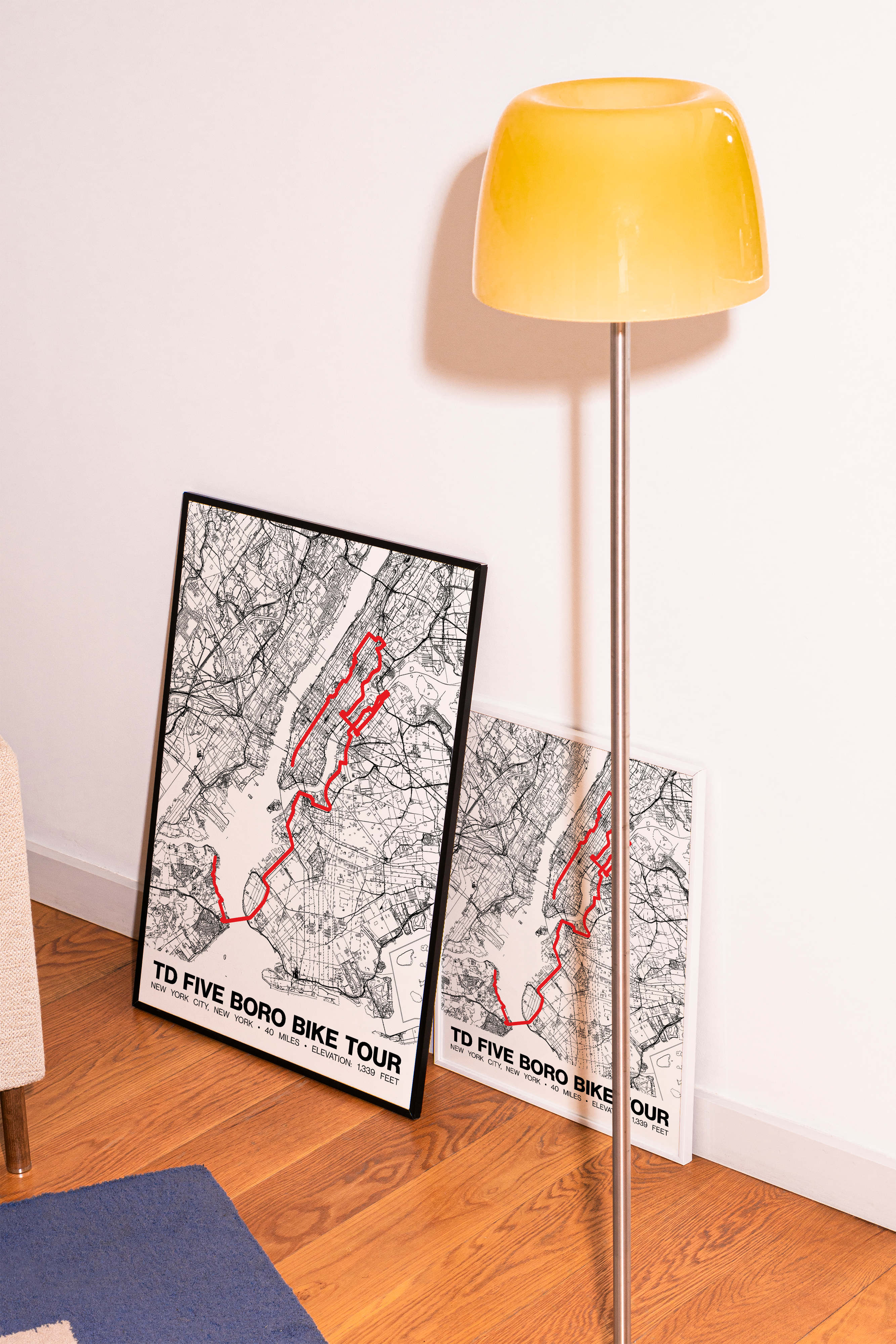 TD Five Boro Bike Tour Poster - Grid Style