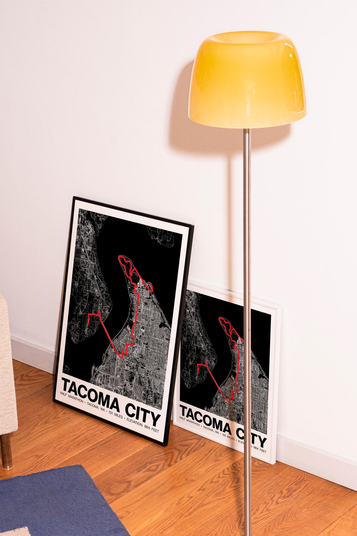 Tacoma City Half Marathon Poster - Grid Style