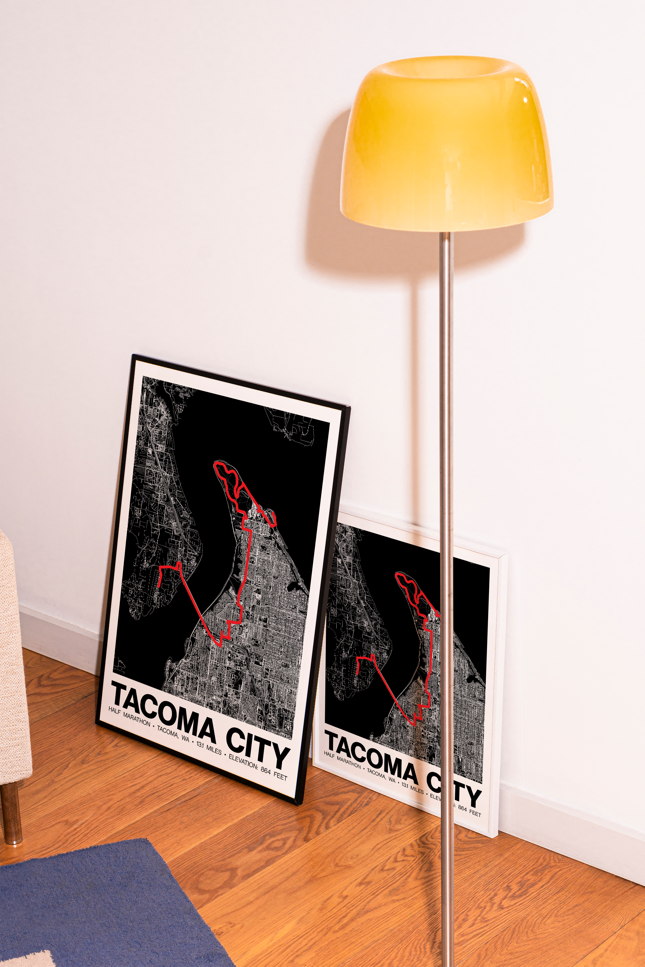 Tacoma City Half Marathon Poster - Grid Style