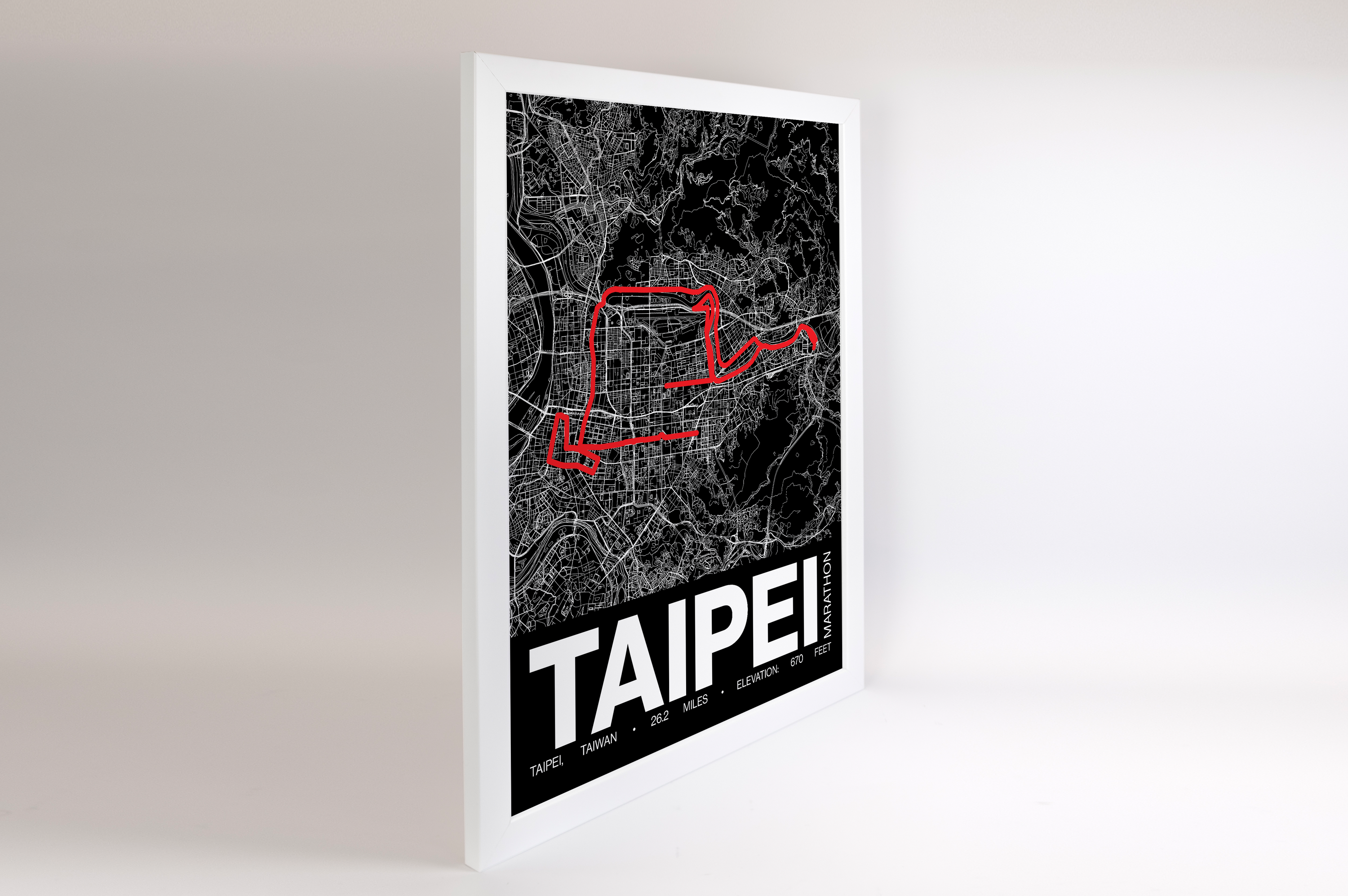 Taipei Marathon Poster - Grid Style
