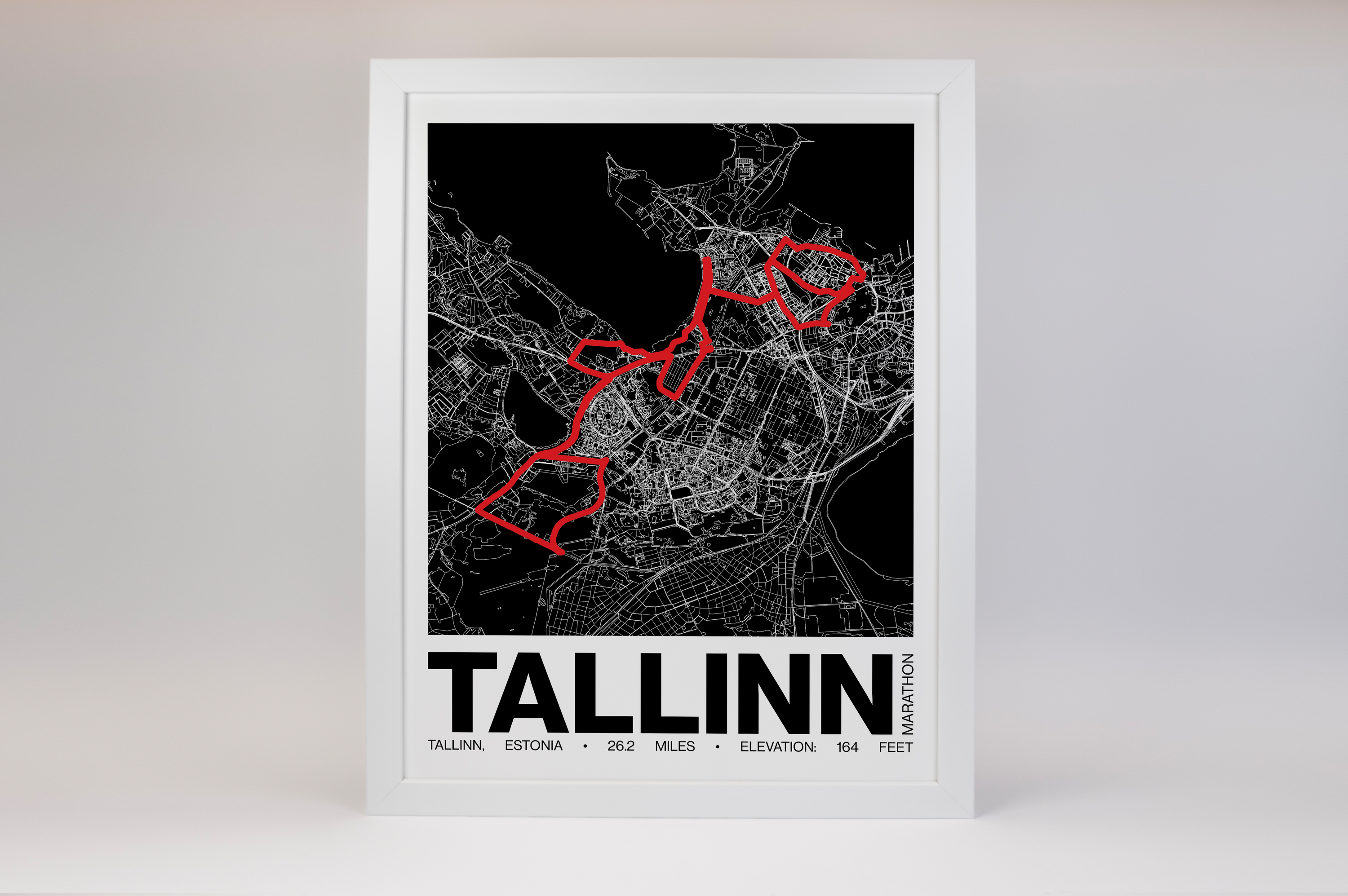 Tallinn Marathon Poster - Grid Style
