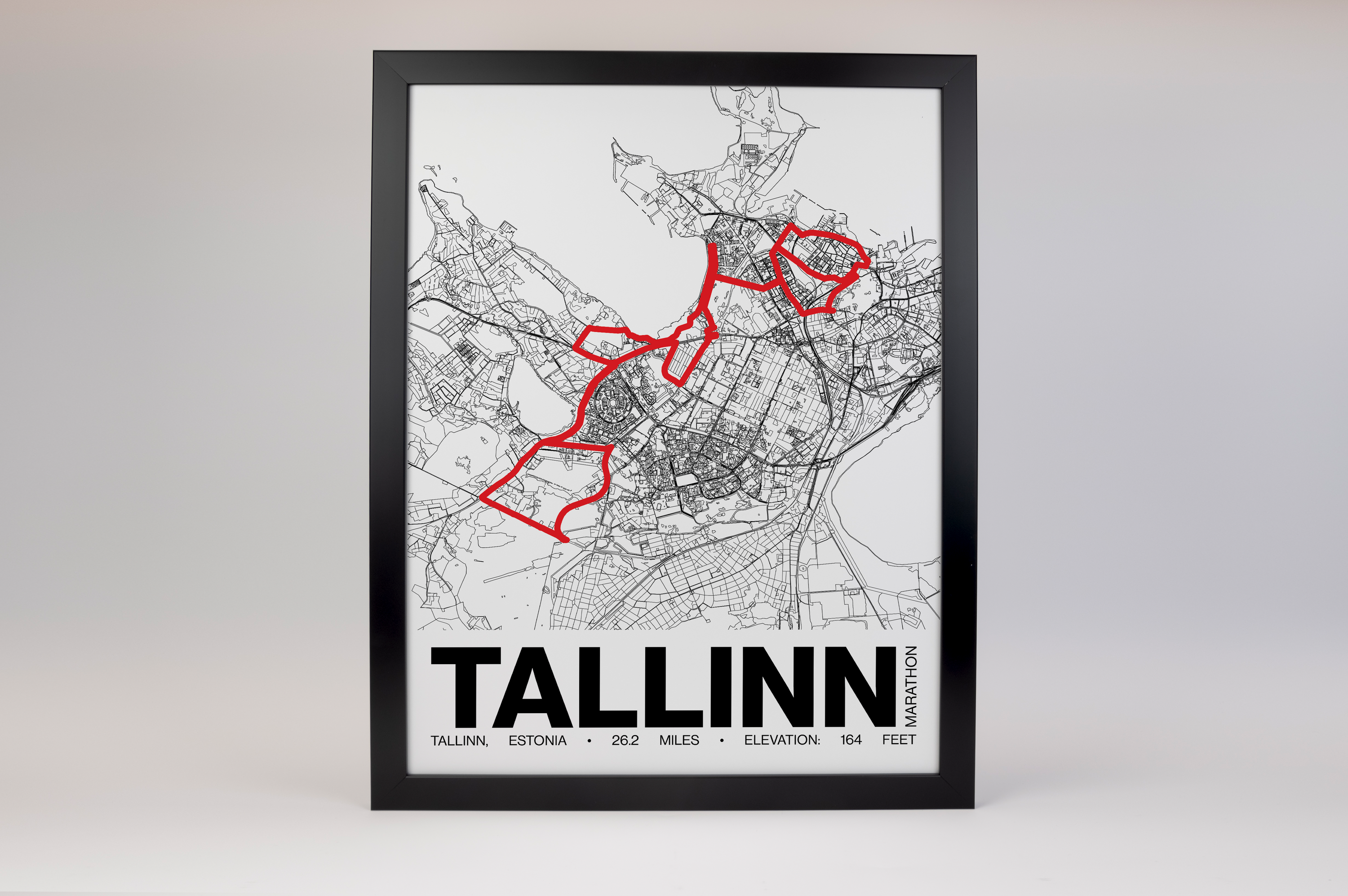 Tallinn Marathon Poster - Grid Style