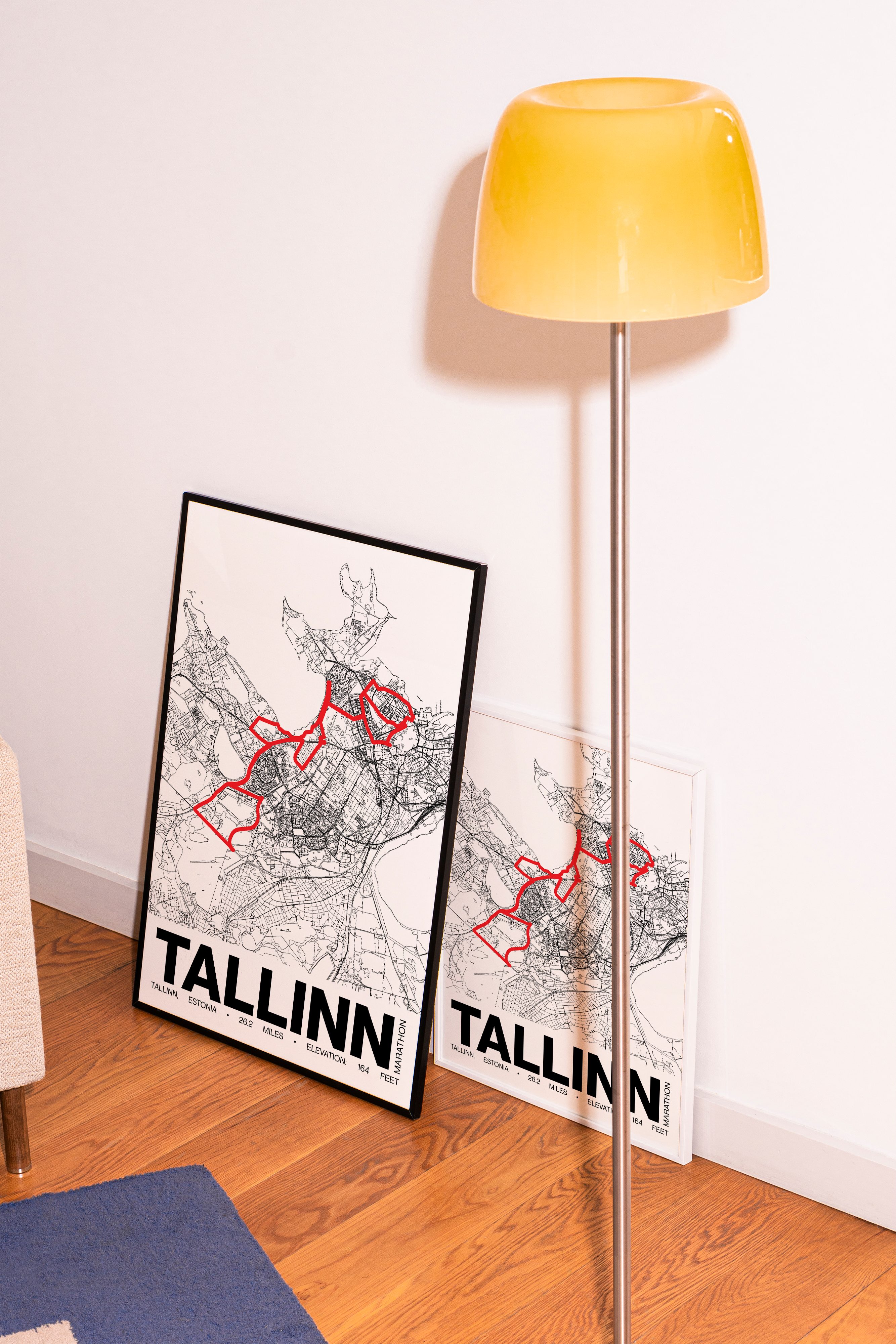Tallinn Marathon Poster - Grid Style
