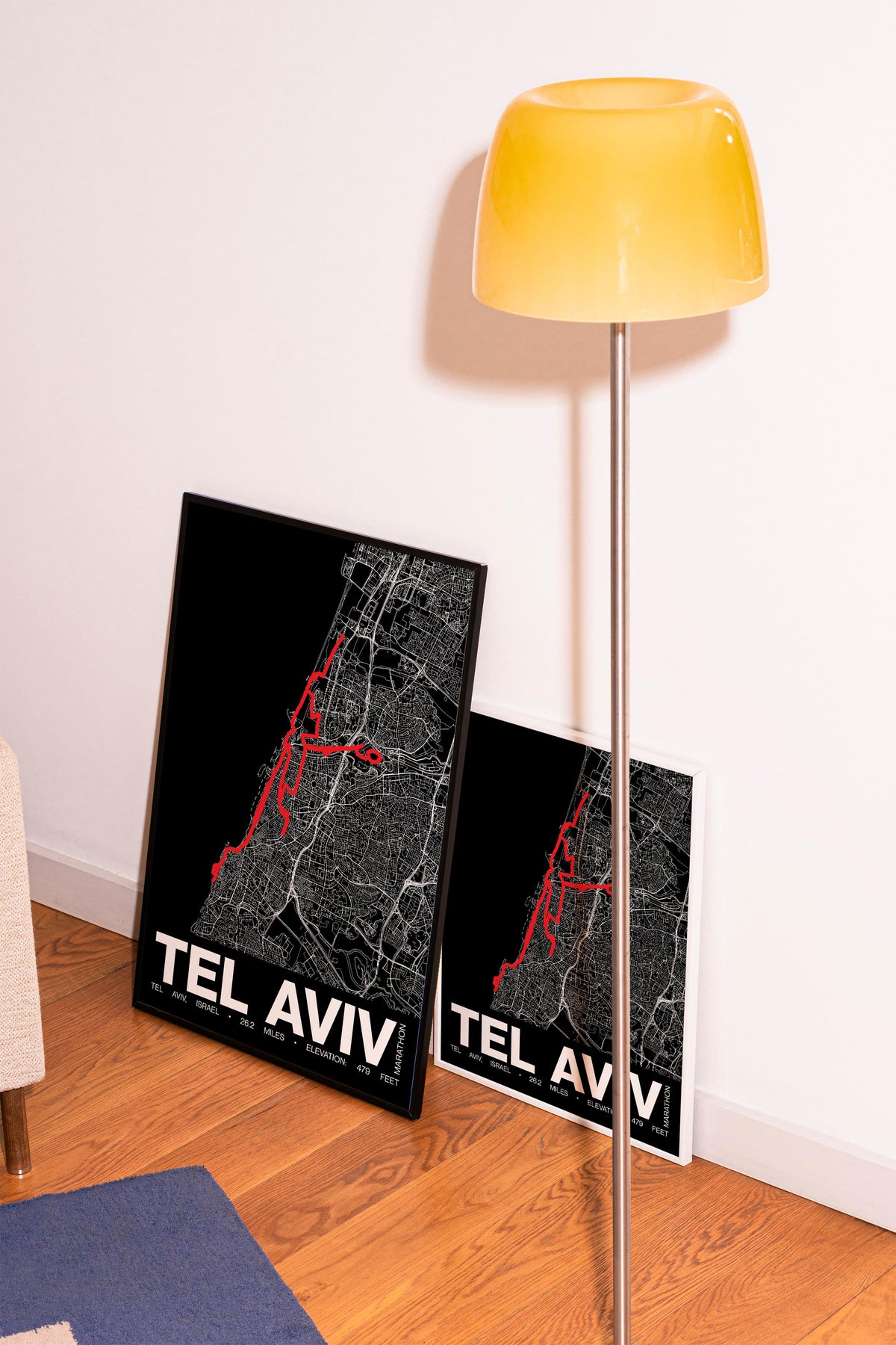 Tel Aviv Marathon Poster - Grid Style