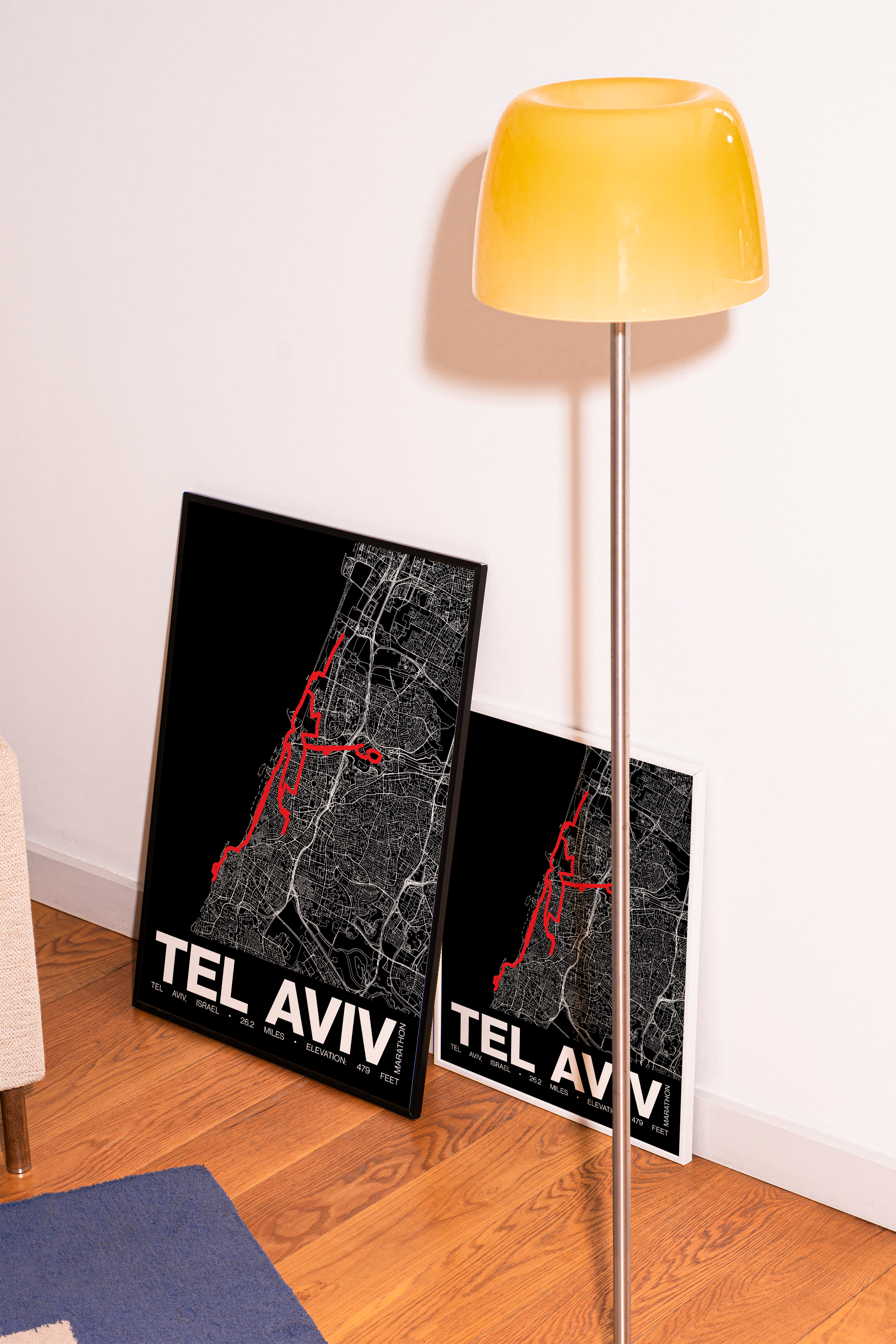 Tel Aviv Marathon Poster - Grid Style