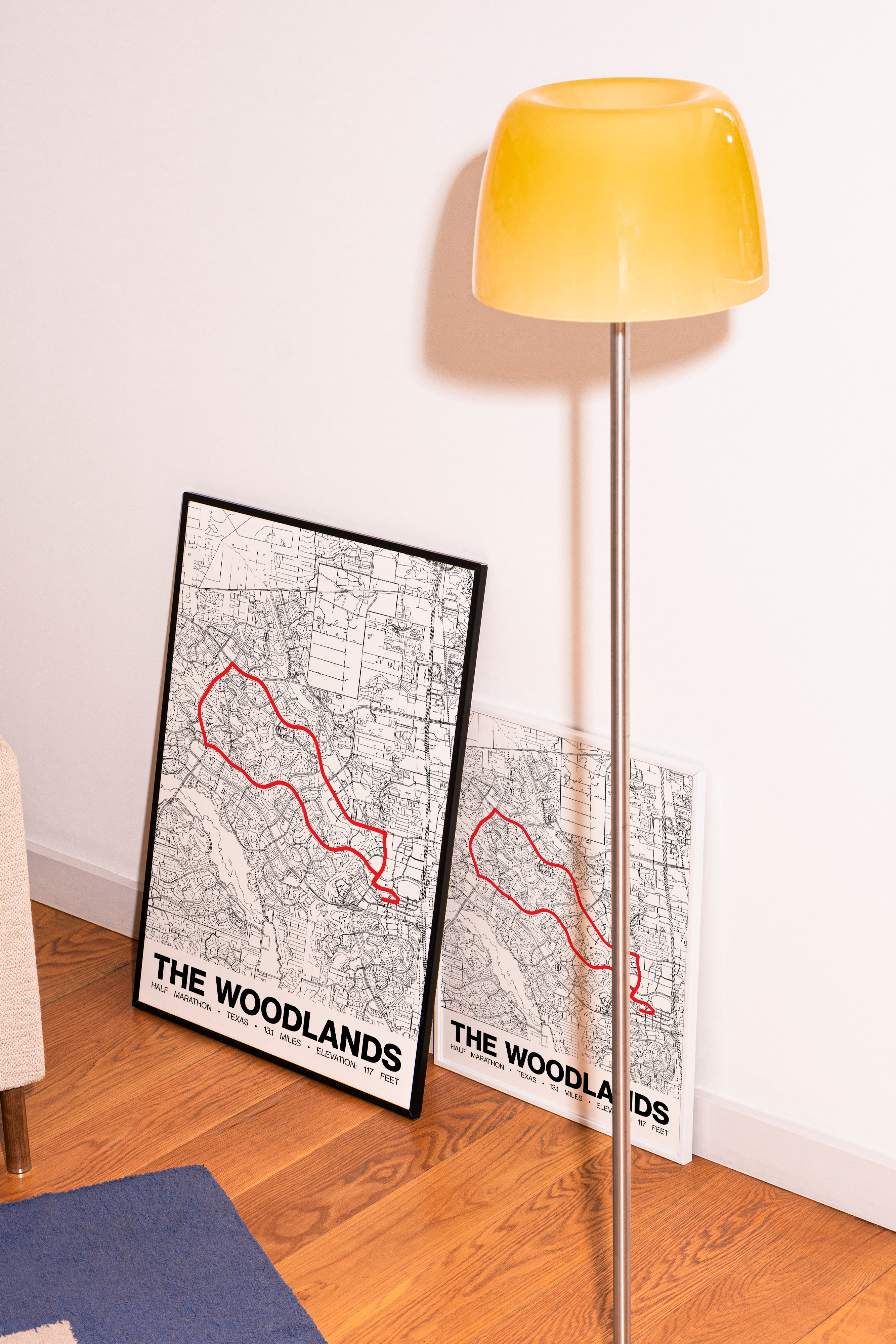 The Woodlands Half Marathon Poster - Grid Style