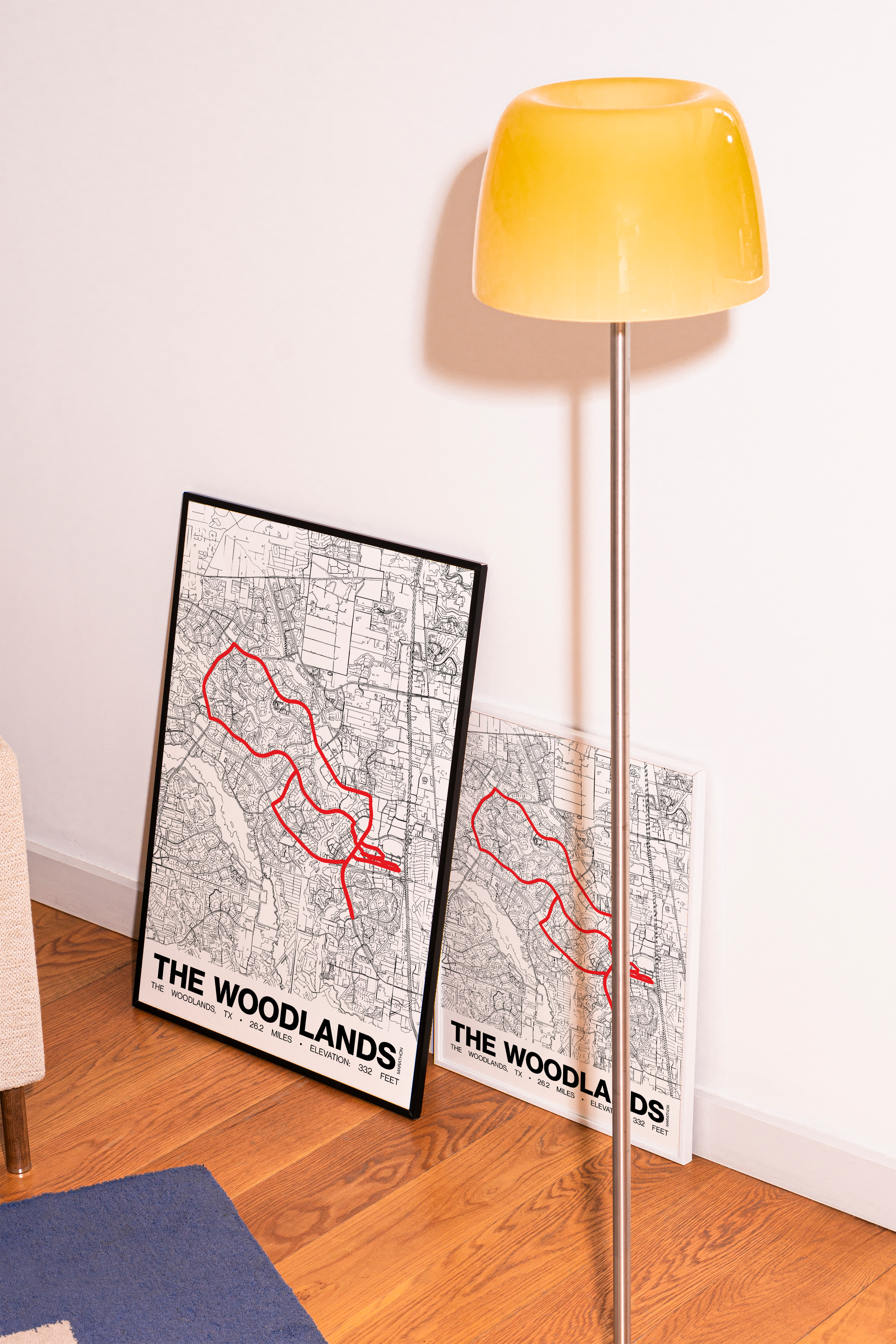 The Woodlands Marathon Poster - Grid Style