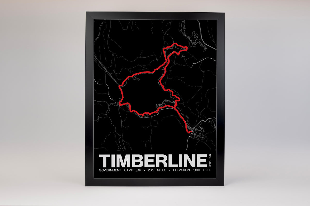 Timberline Marathon Poster - Grid Style