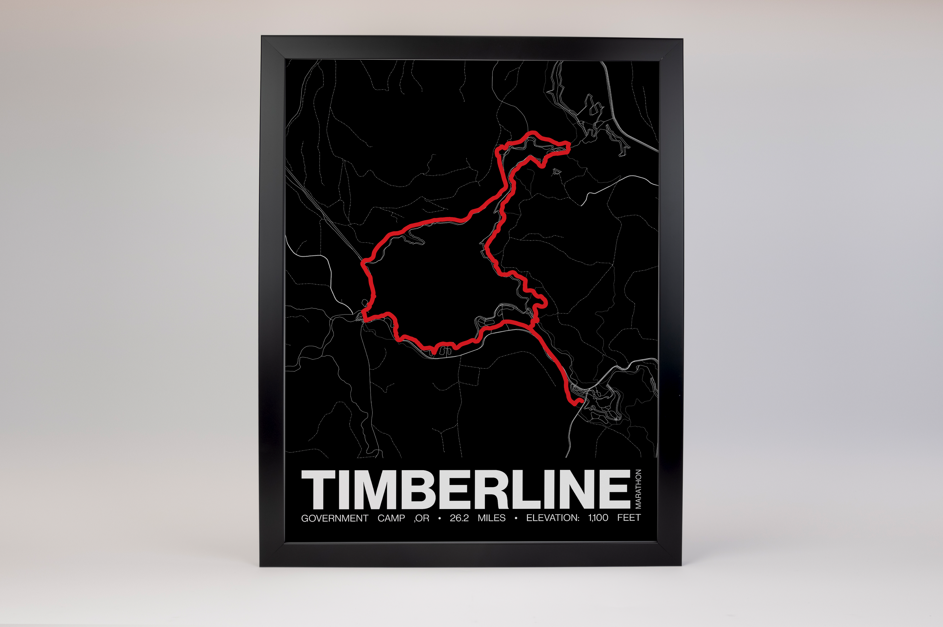Timberline Marathon Poster - Grid Style