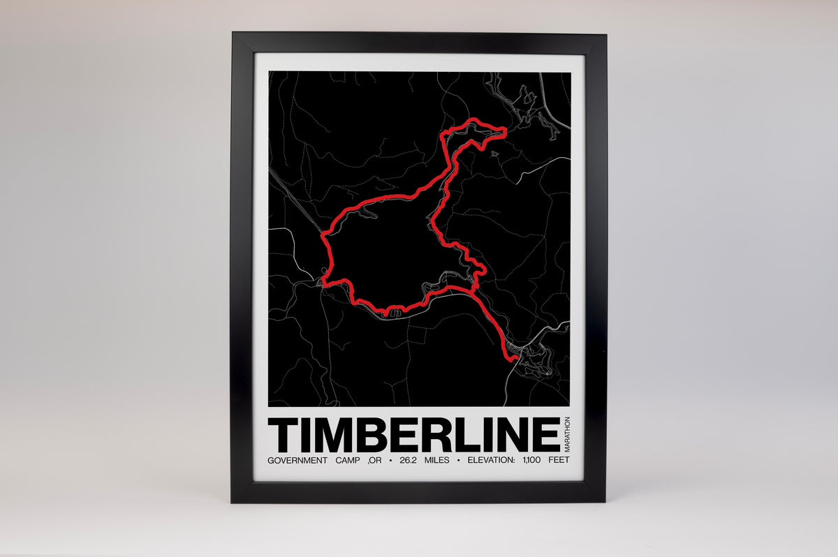Timberline Marathon Poster - Grid Style
