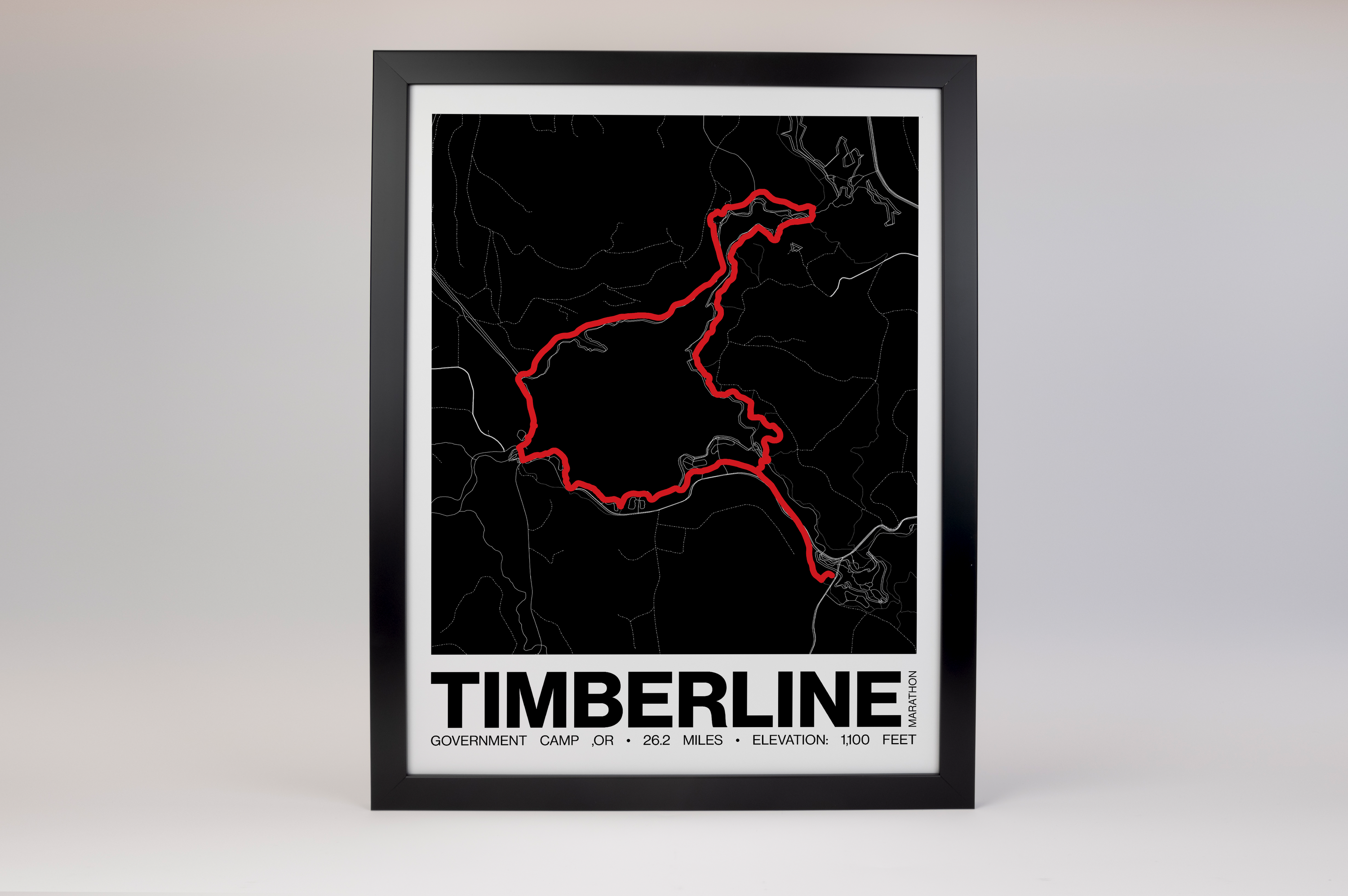 Timberline Marathon Poster - Grid Style
