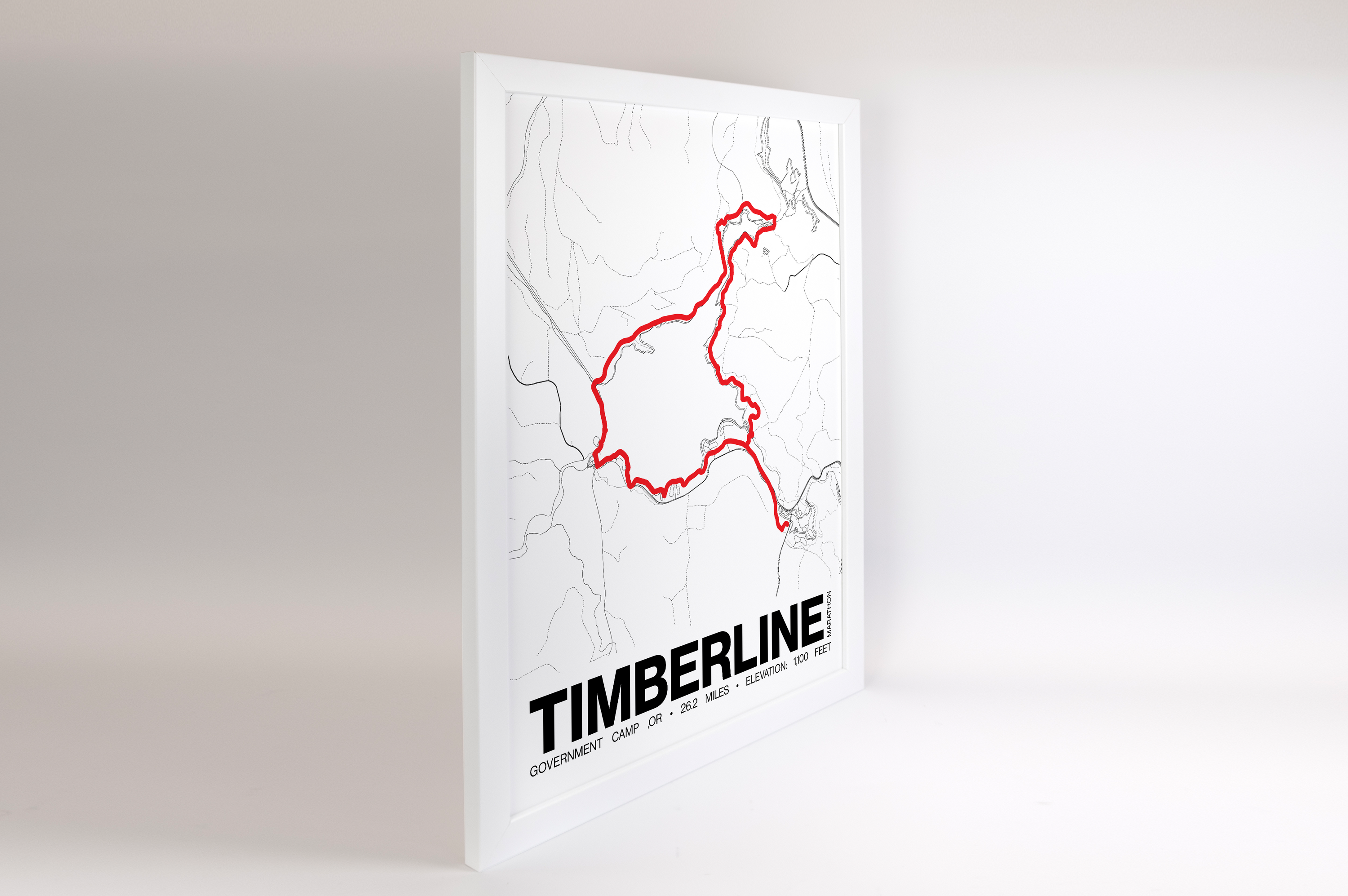 Timberline Marathon Poster - Grid Style