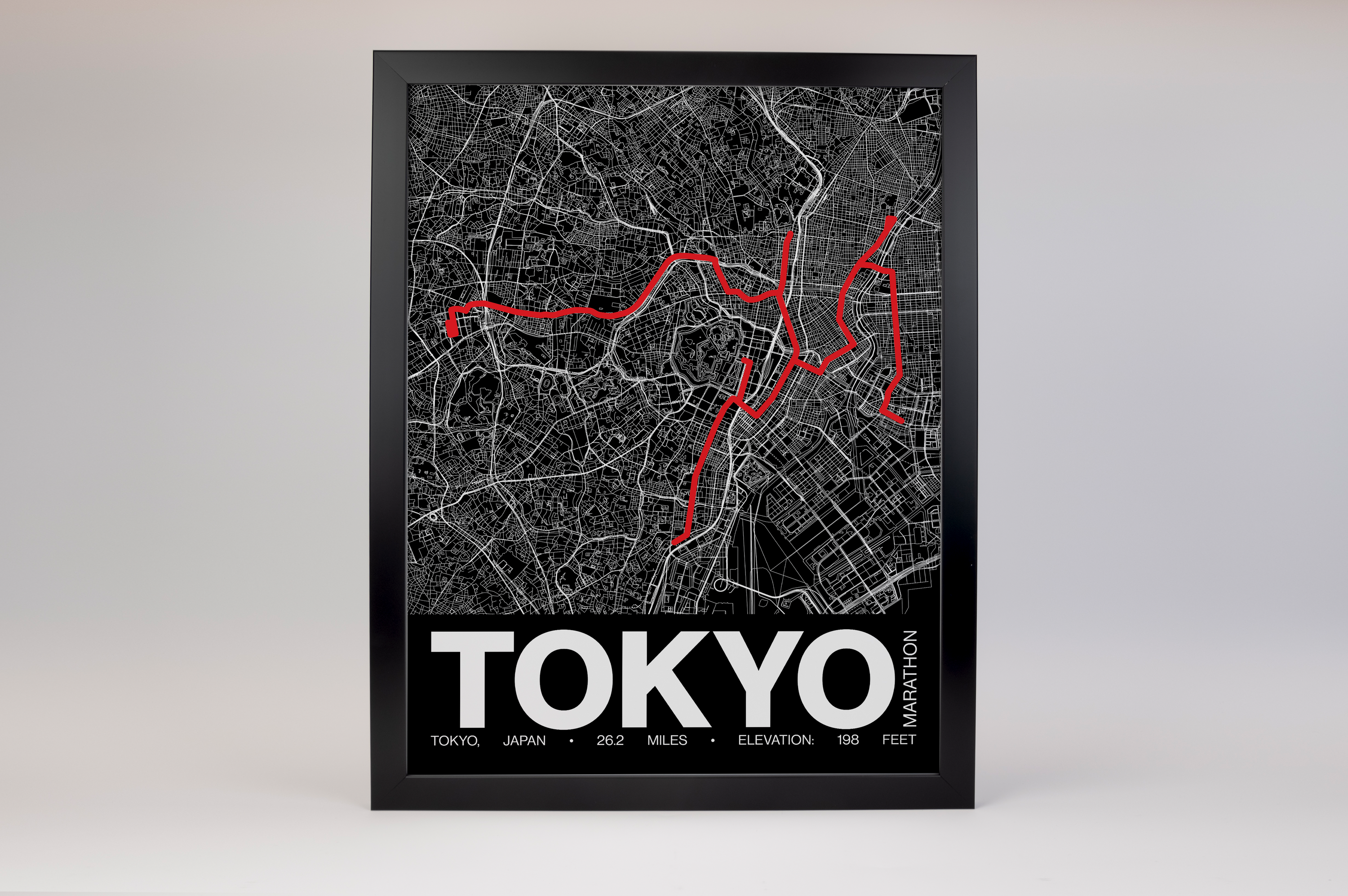Tokyo Marathon Poster - Grid Style
