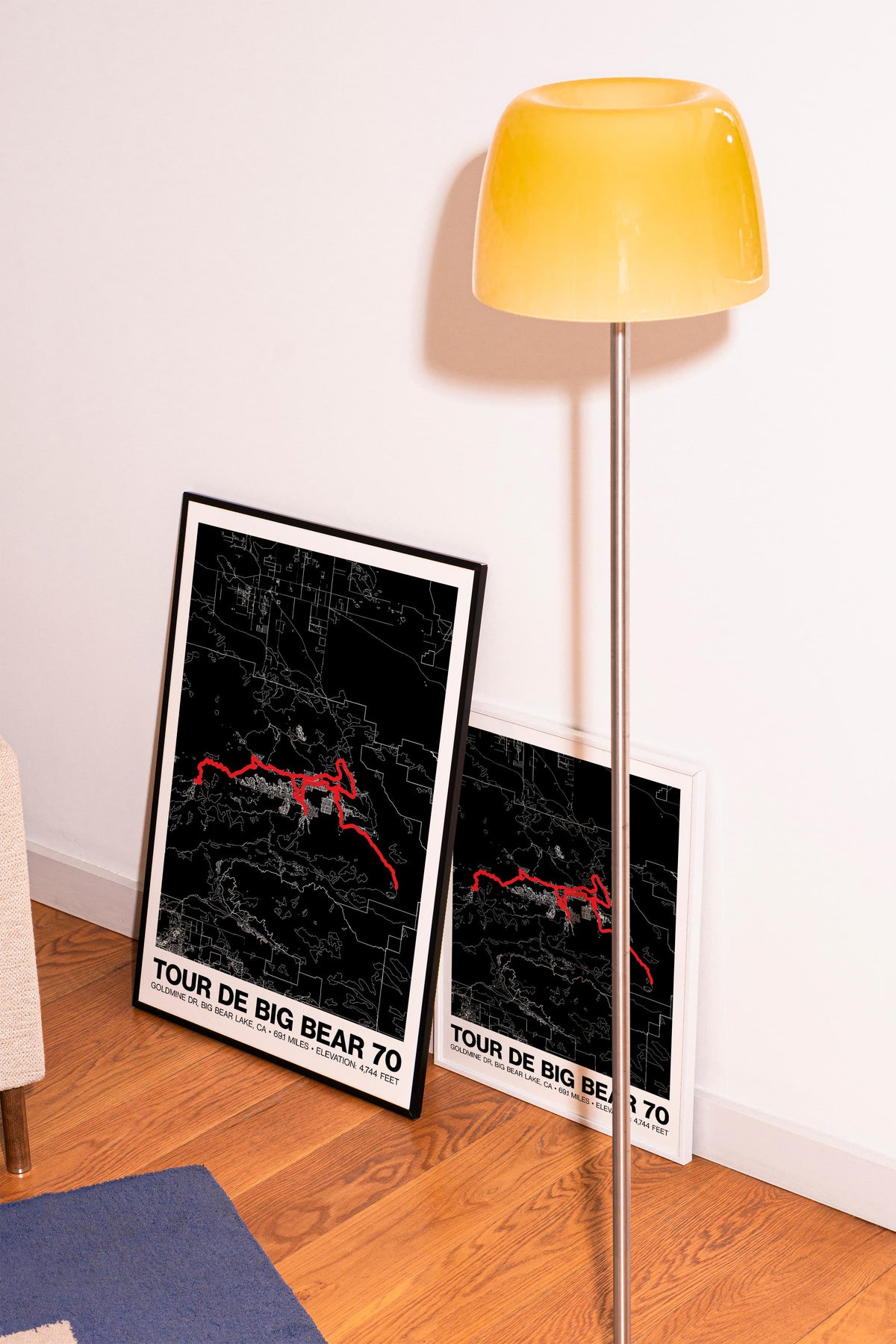 Tour de Big Bear 70 Mile Road Ride Poster - Grid Style