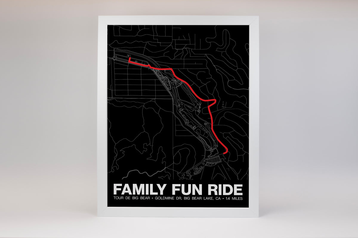 Tour de Big Bear Family Fun Ride Poster - Grid Style