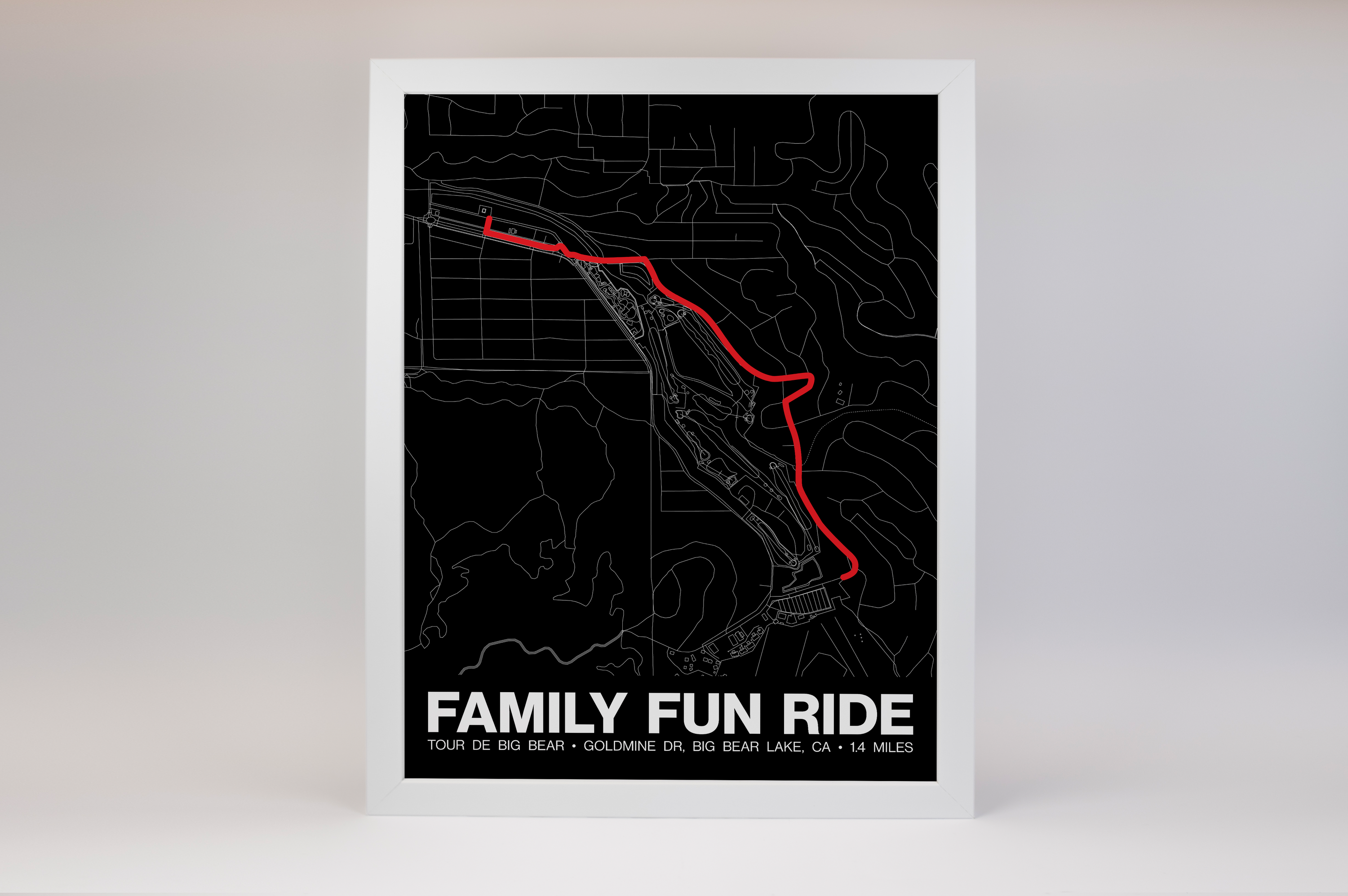 Tour de Big Bear Family Fun Ride Poster - Grid Style