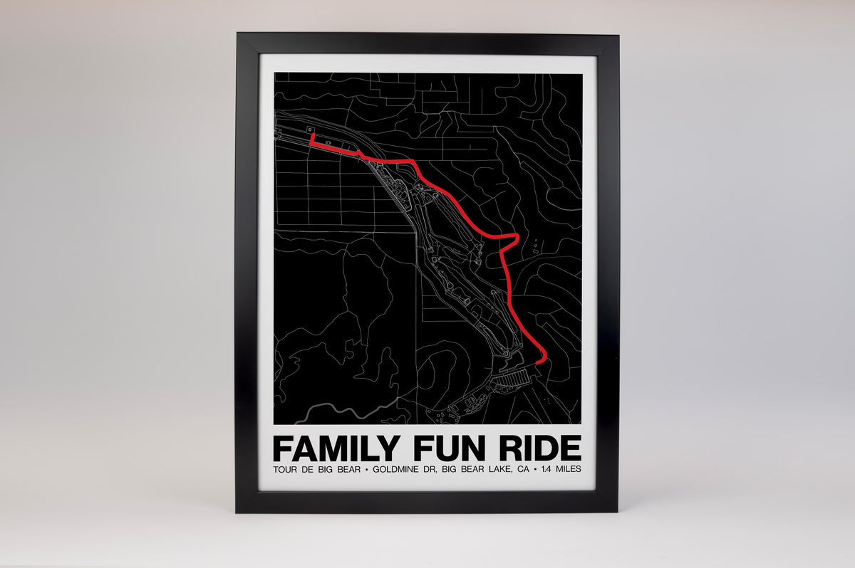 Tour de Big Bear Family Fun Ride Poster - Grid Style