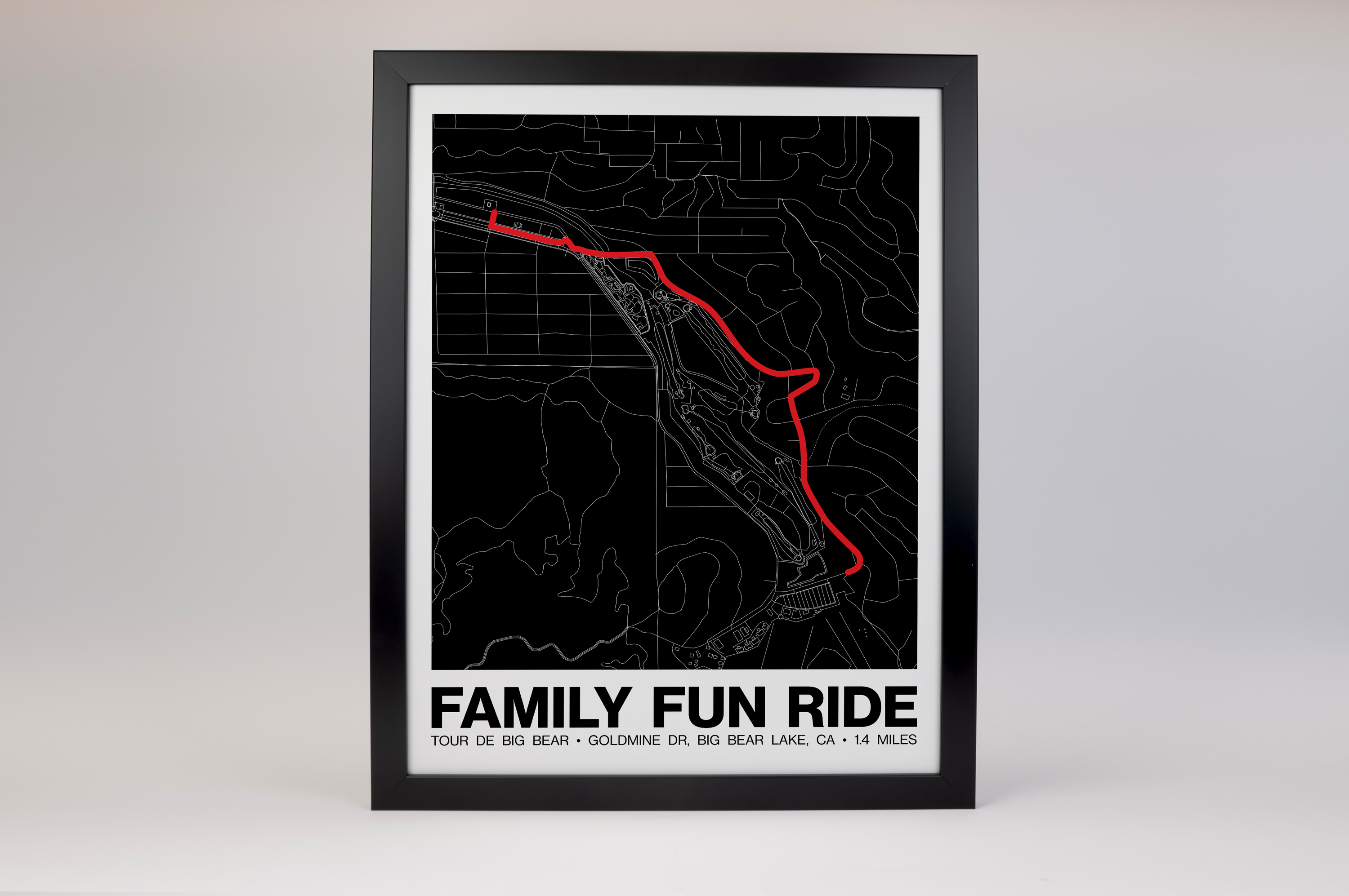 Tour de Big Bear Family Fun Ride Poster - Grid Style