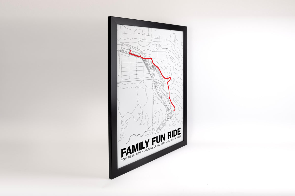 Tour de Big Bear Family Fun Ride Poster - Grid Style