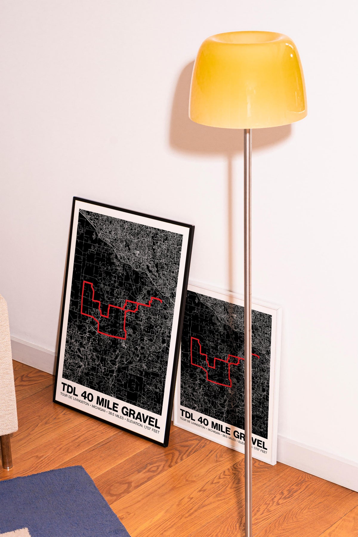Tour de Livingston 40 Mile Gravel Poster - Grid Style