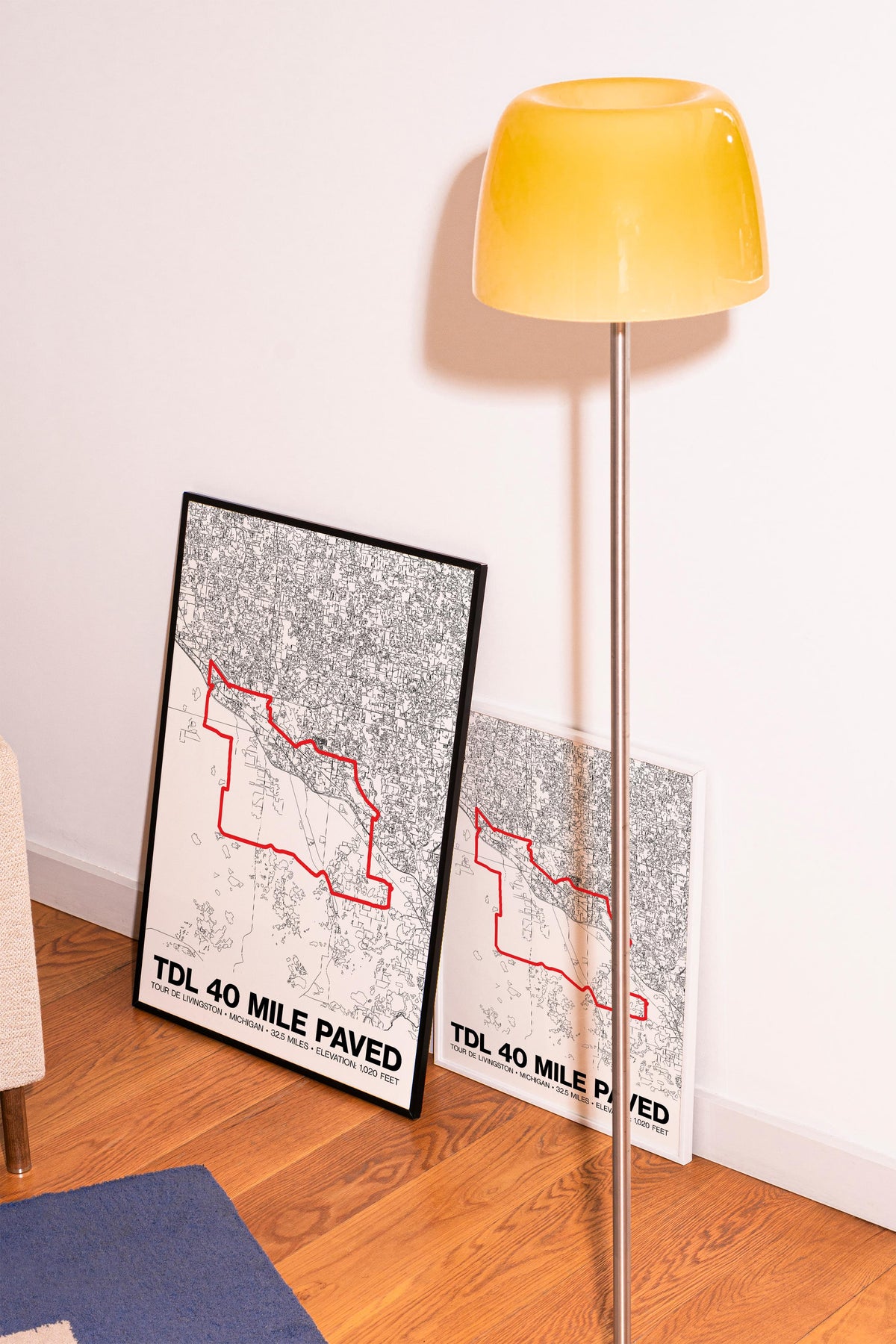 Tour de Livingston 40 Mile Paved Poster - Grid Style
