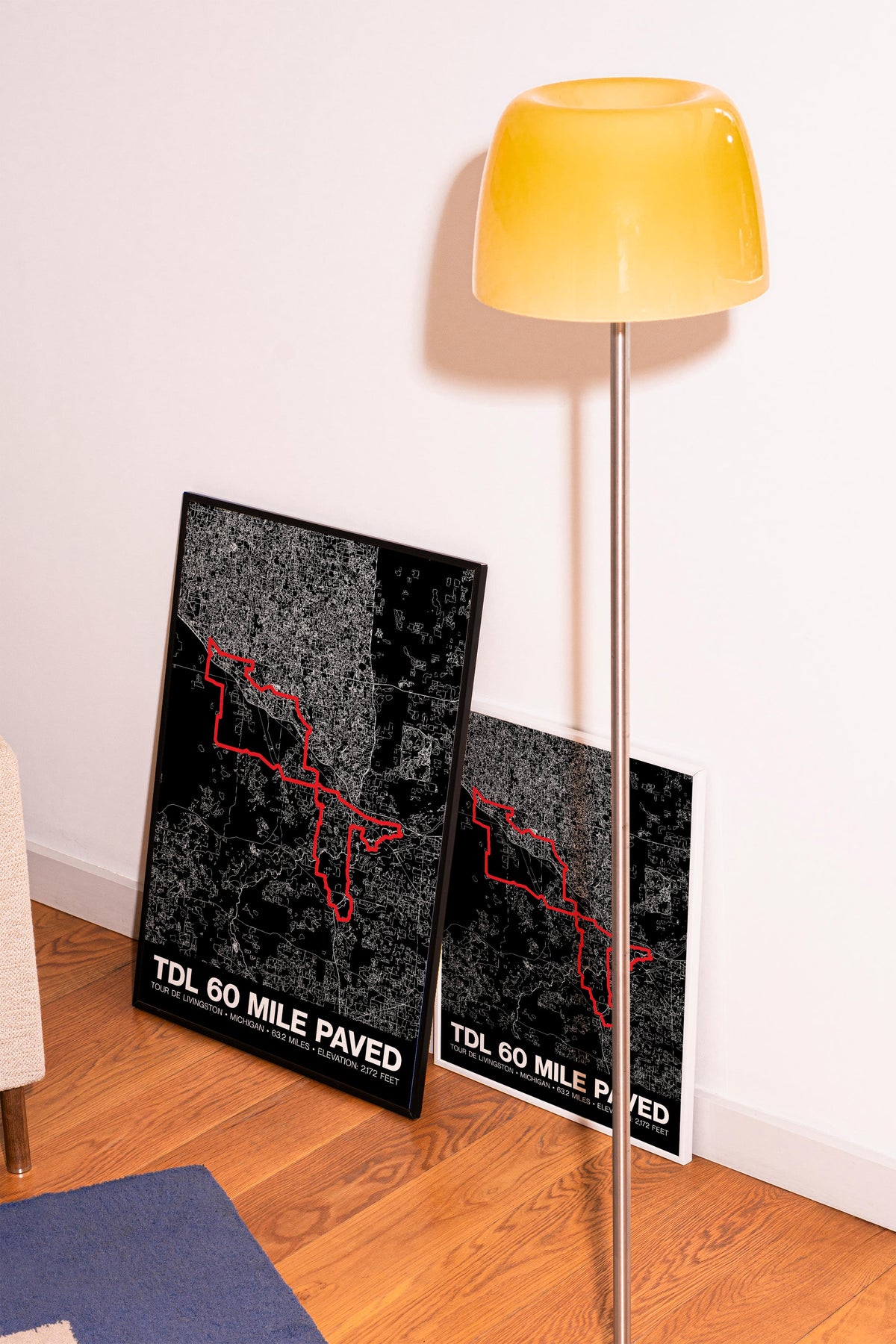 Tour de Livingston 60 Mile Paved Poster - Grid Style
